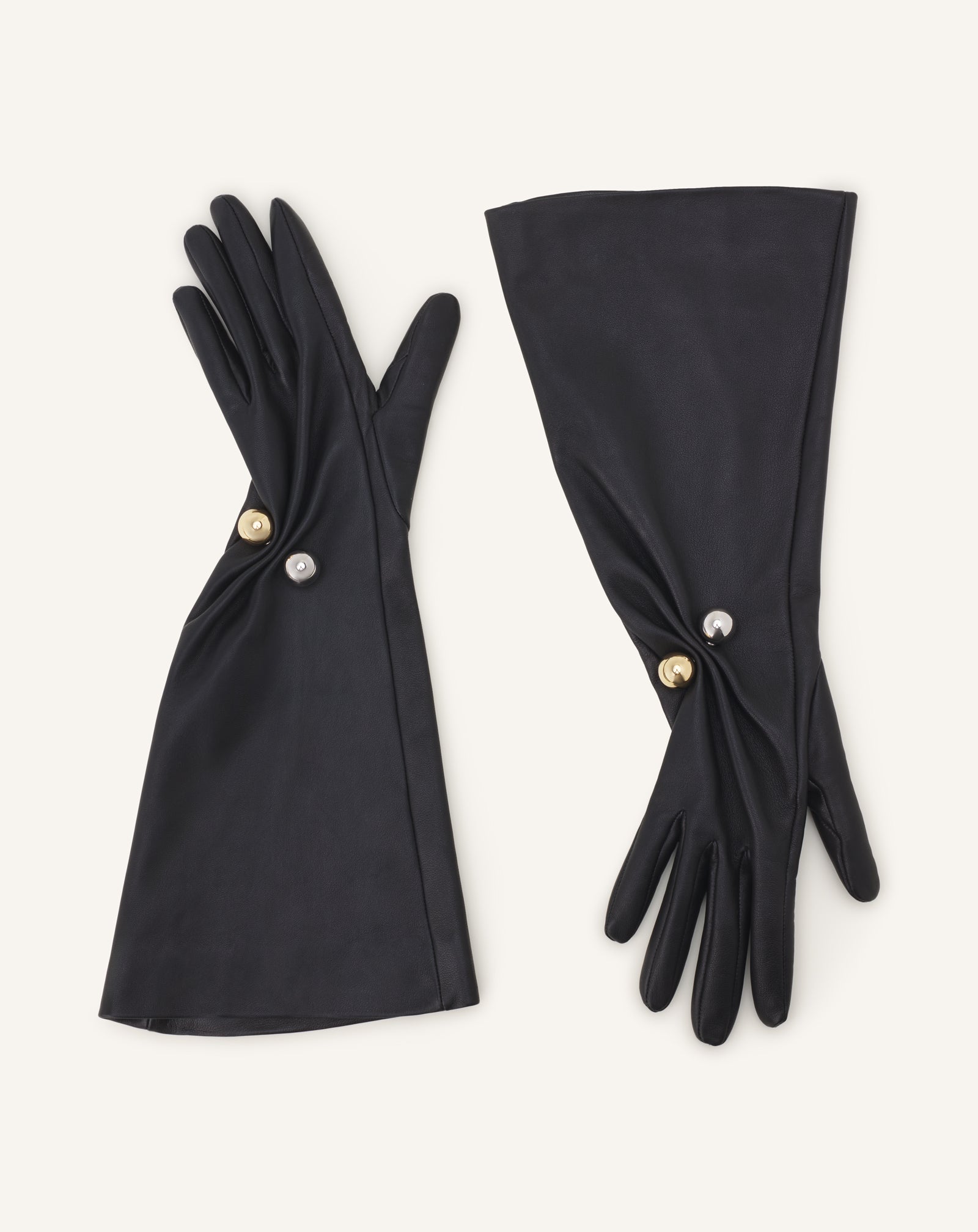 BLACK ONDINE LEATHER GLOVES