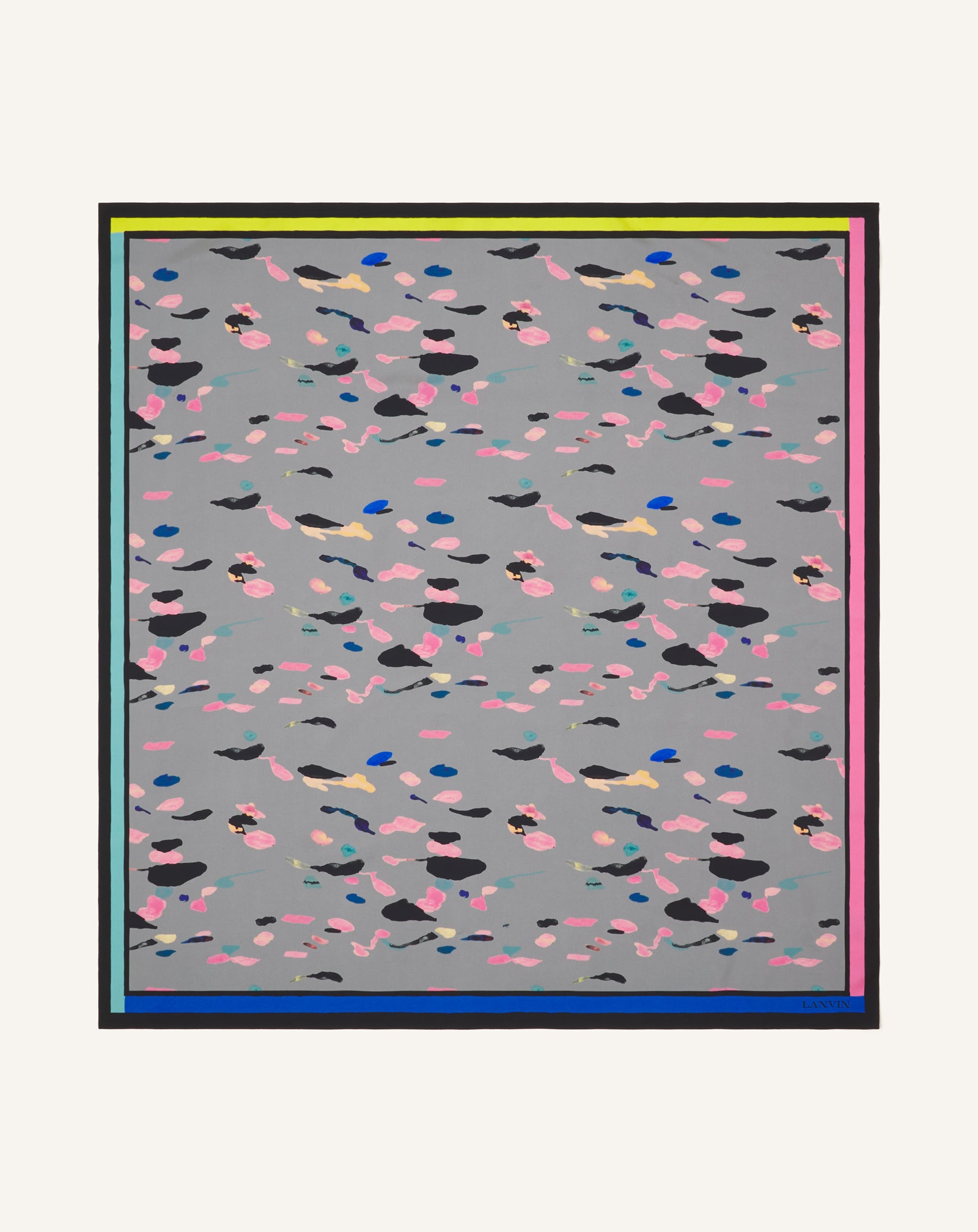 GREY DROP COLOR SILK SCARF