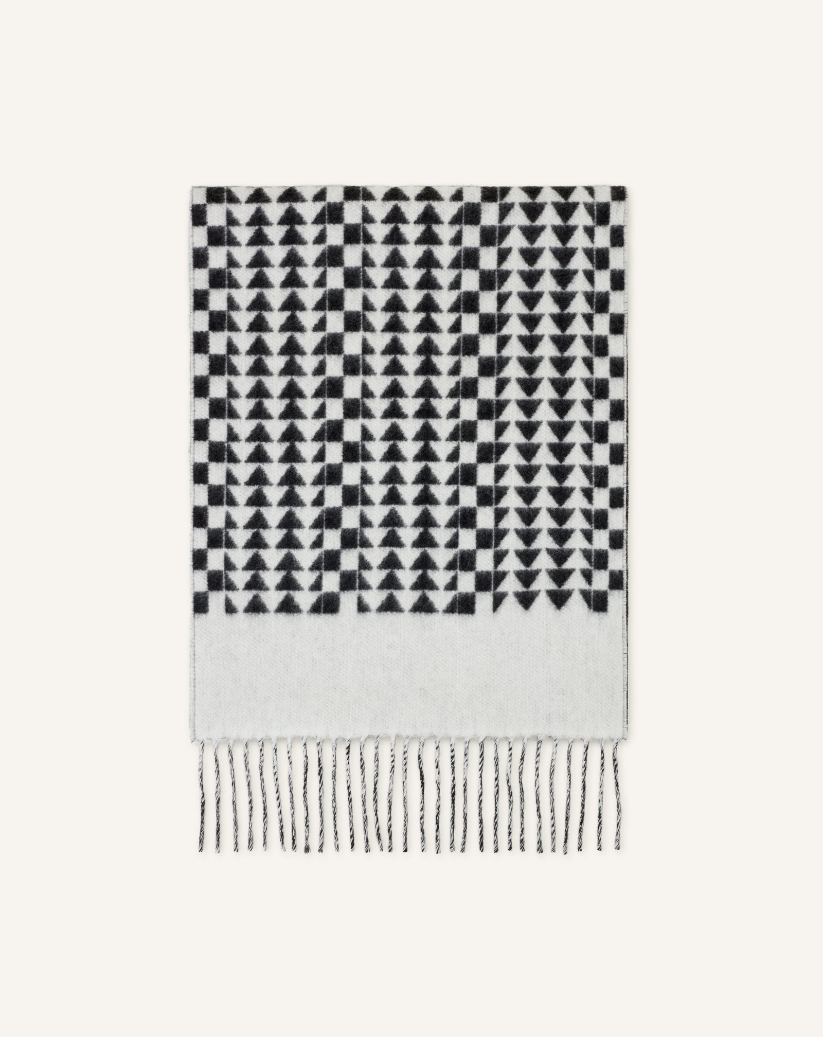 ÉCHARPE ARTDECO EN CACHEMIRE GRIS