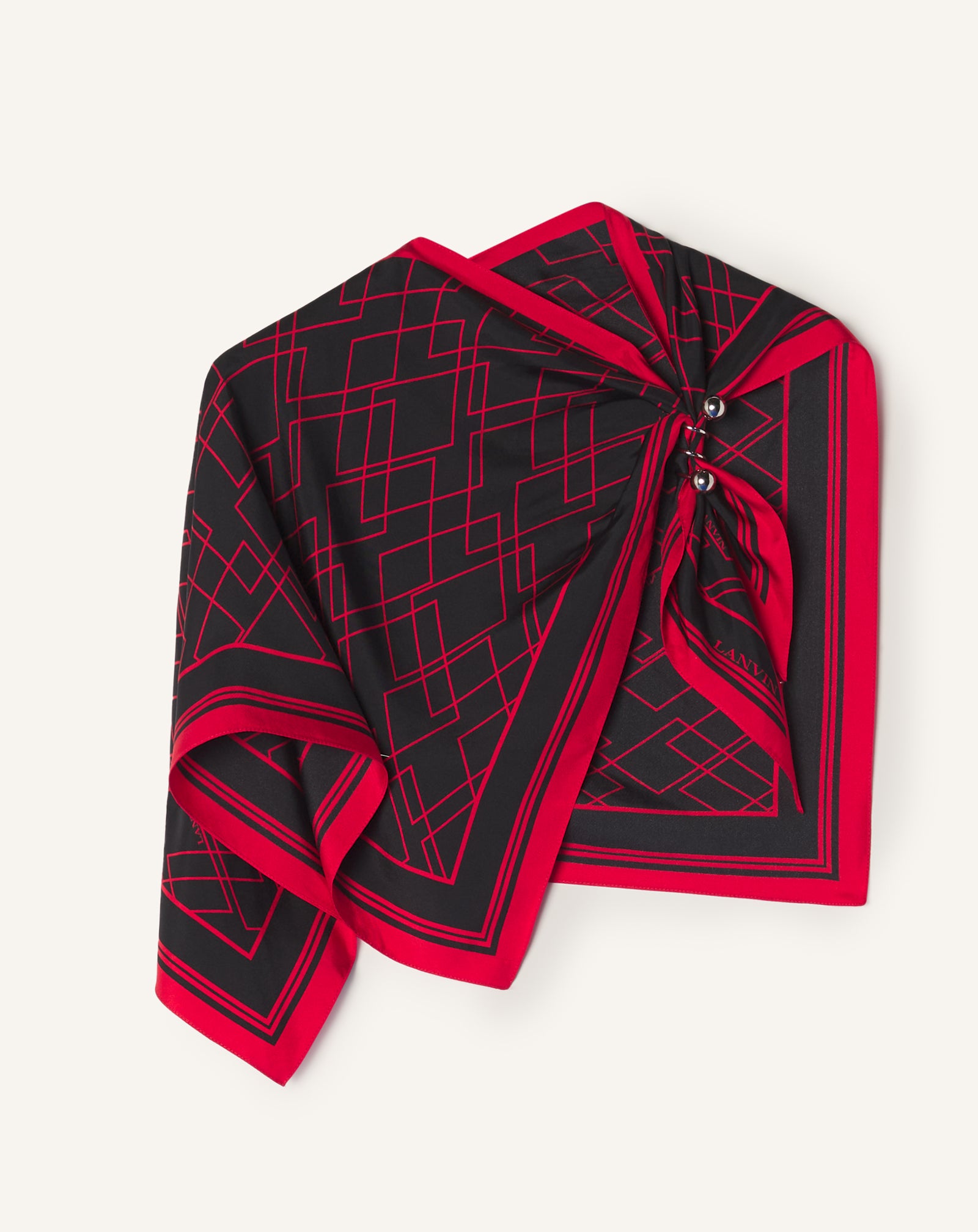 TOP BIJOU MOTIF DIAMANT GRAPHIQUE NOIR