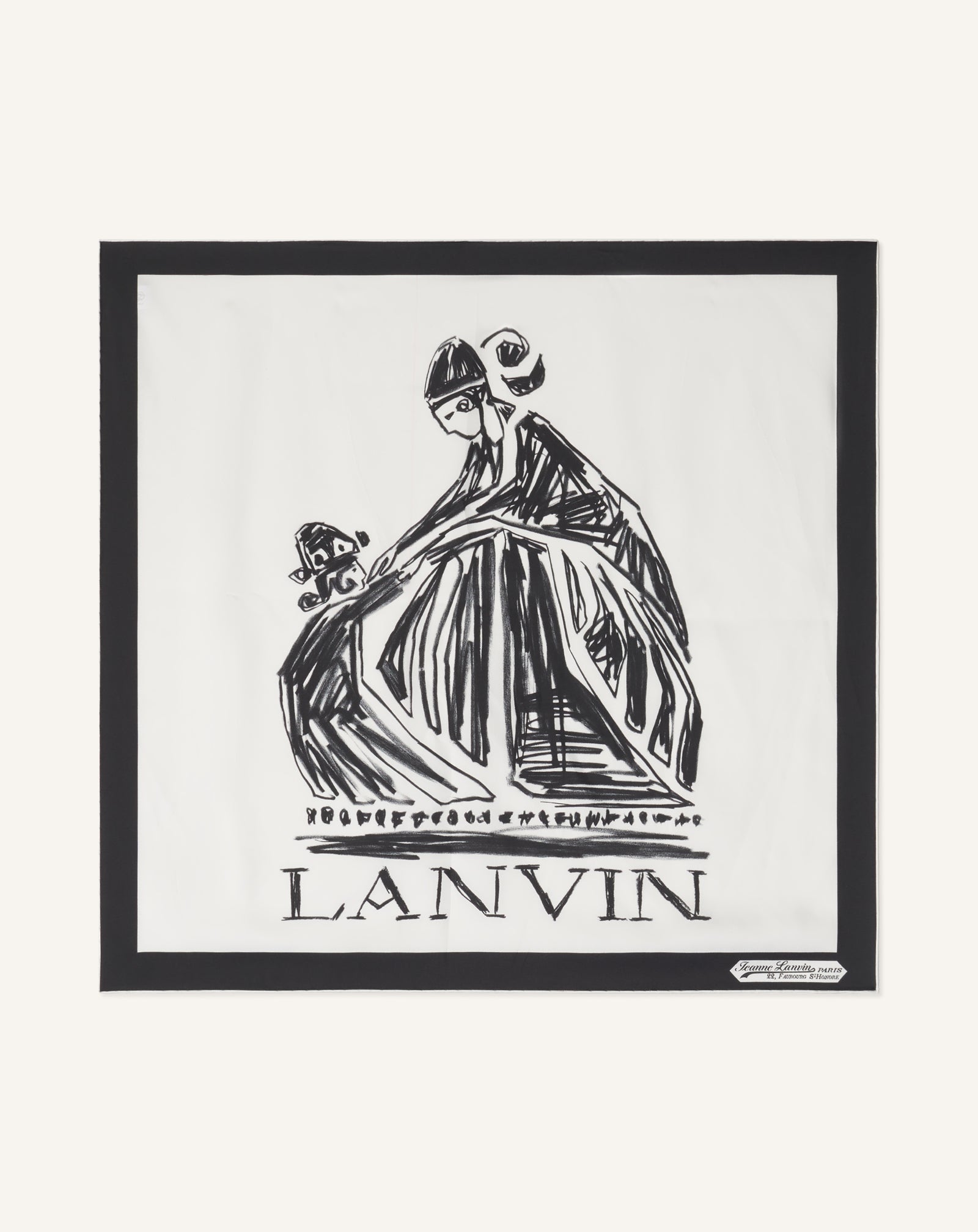 FOULARD EN SOIE IMPRIMÉ MÈRE & ENFANT