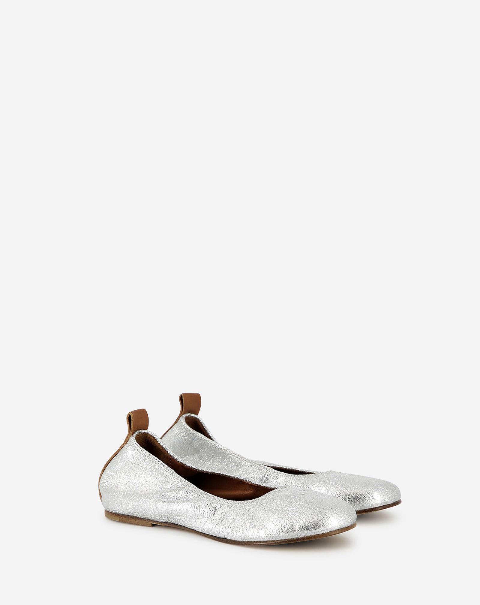 BALLERINES EN CUIR ENFANT RUTENIUM