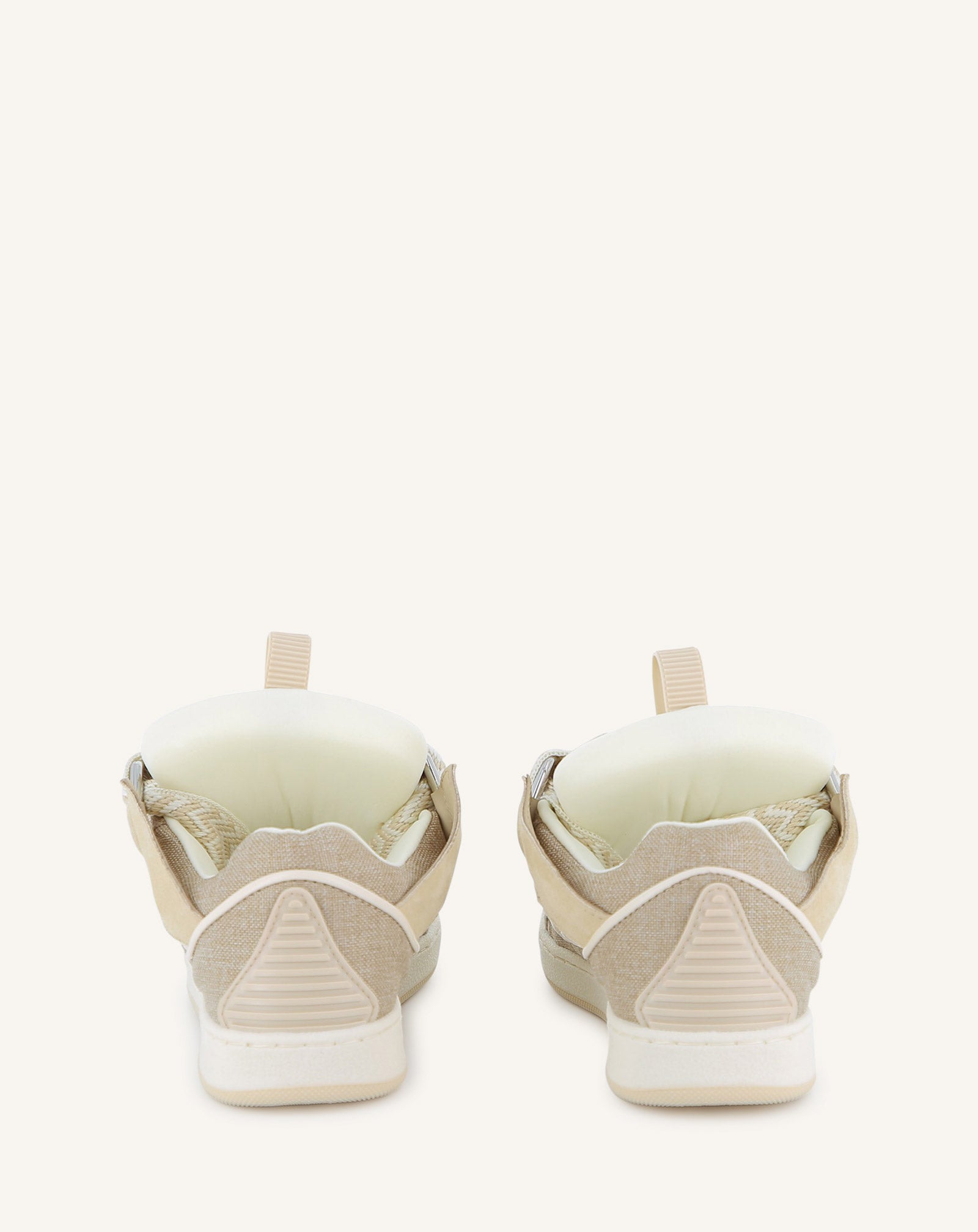 SNEAKERS CURB À LACETS BEIGE