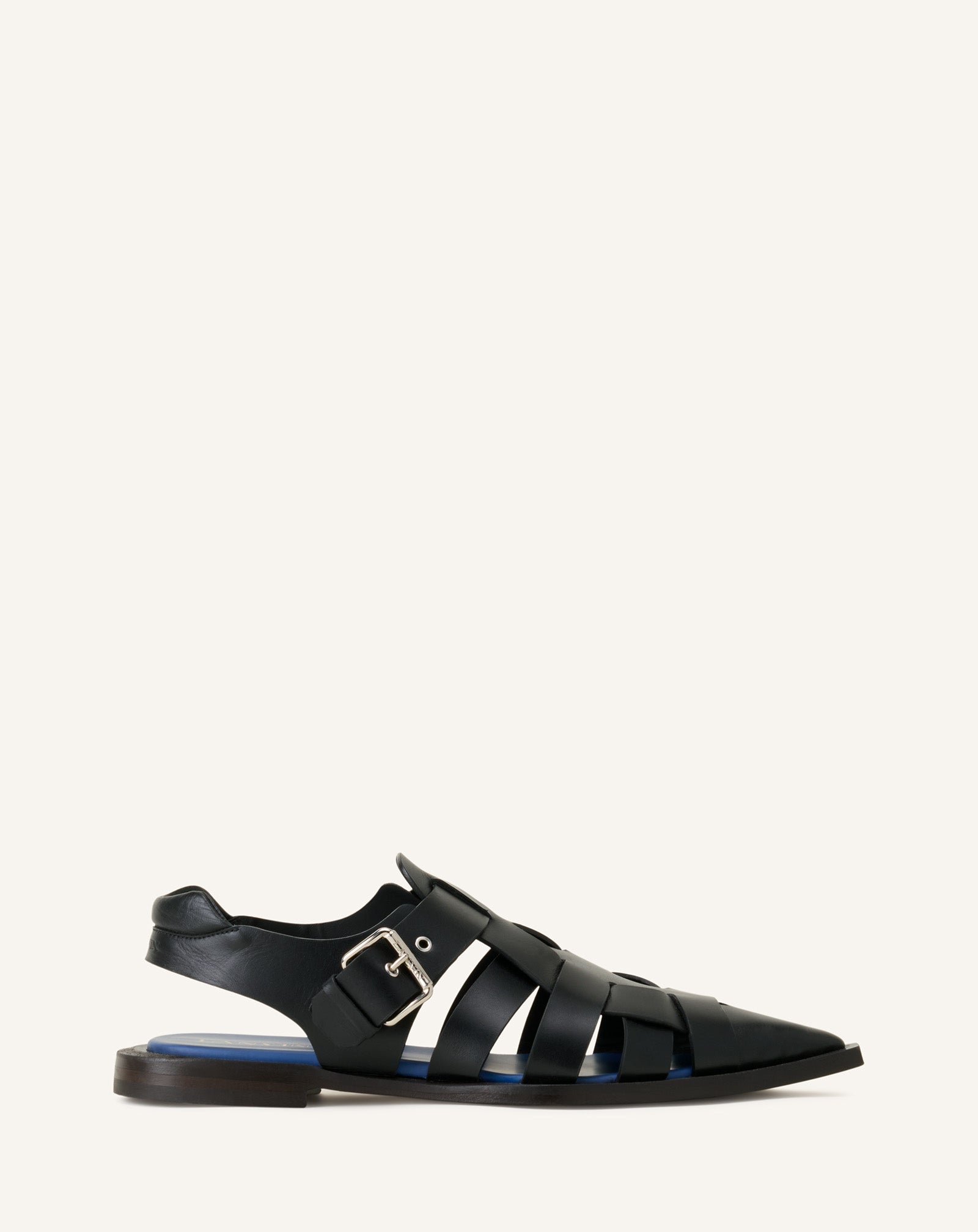 SANDALE À BOUT POINTU EN CUIR