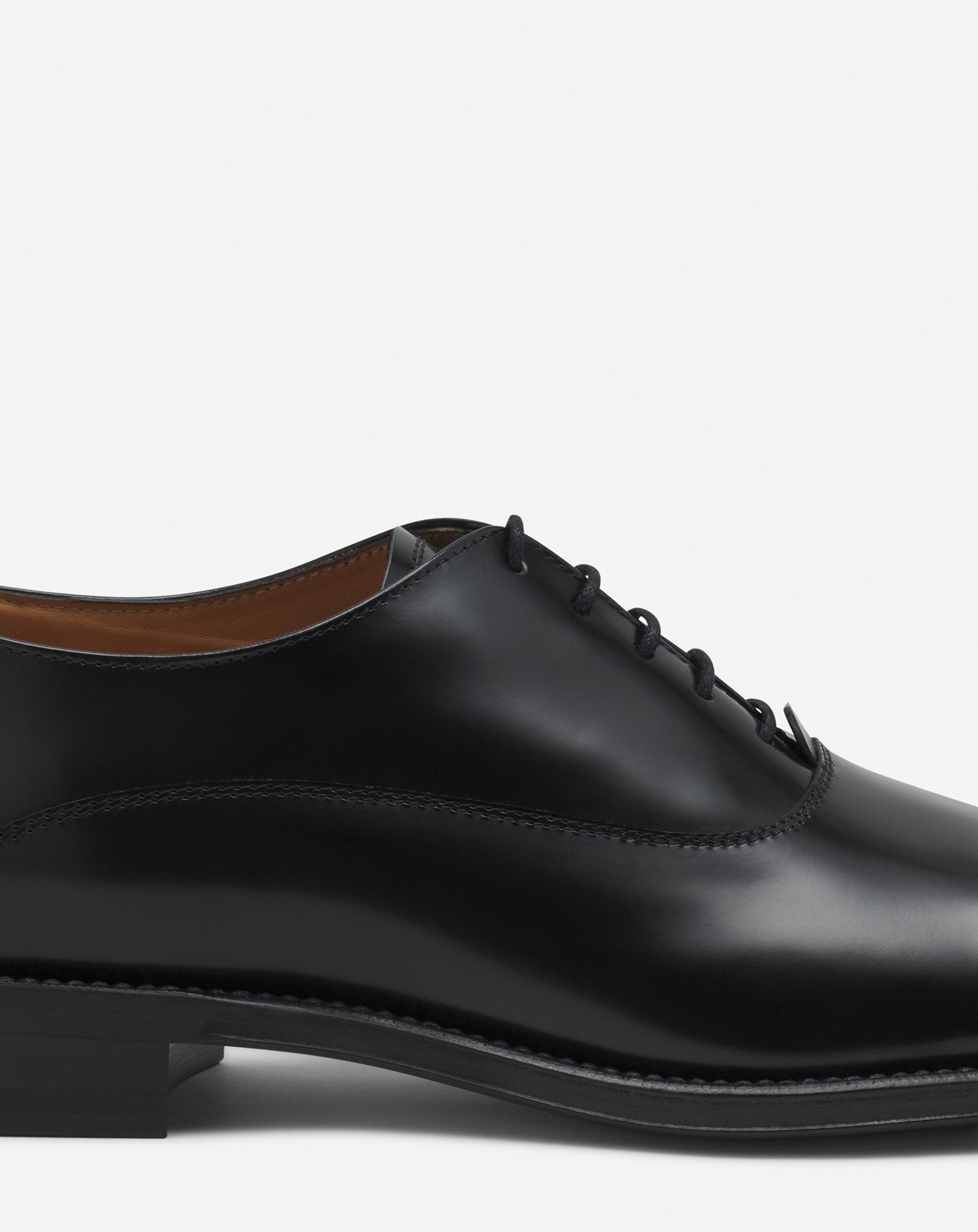 DERBIES LANVIN SIGNATURE EN CUIR NOIR