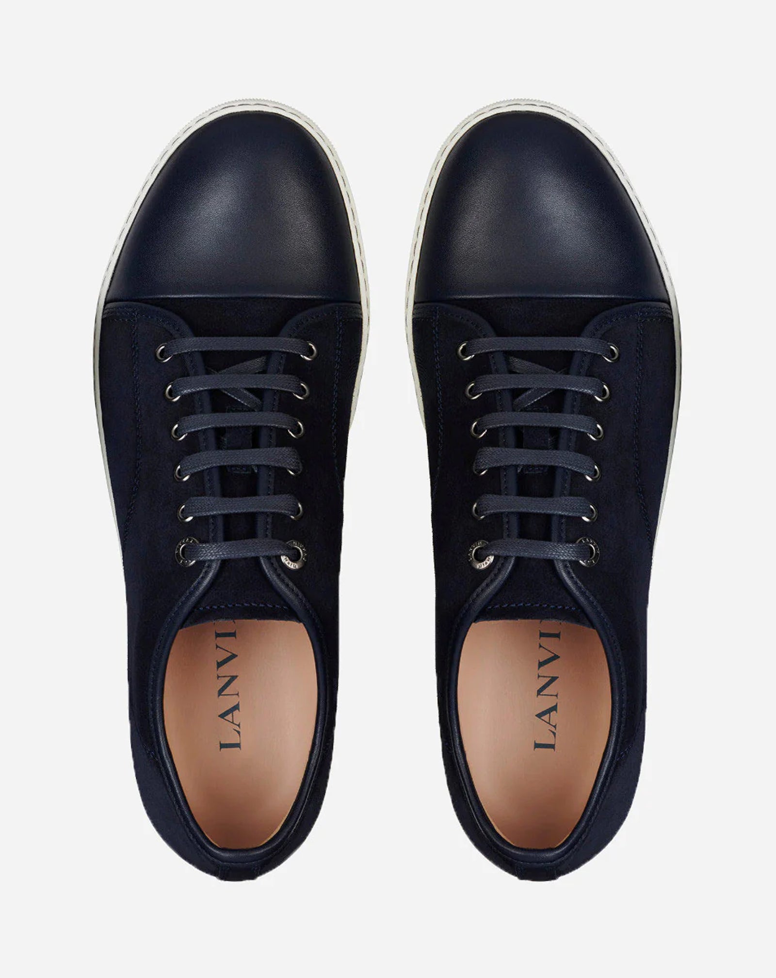 SNEAKERS DBB1 EN CUIR ET SUEDE BLEU