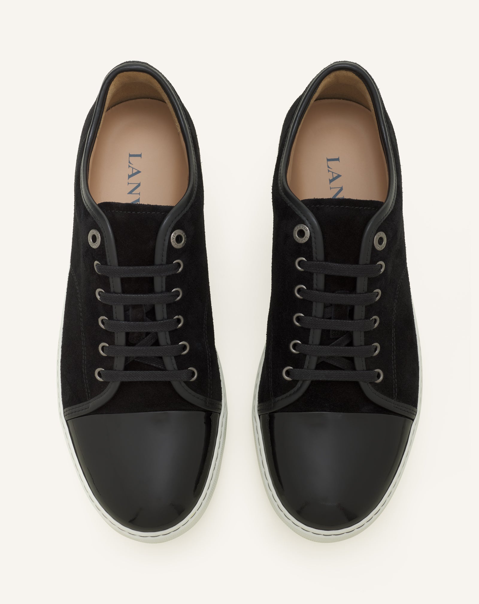 SNEAKERS DBB1 EN SUEDE ET CUIR VERNIS NOIR