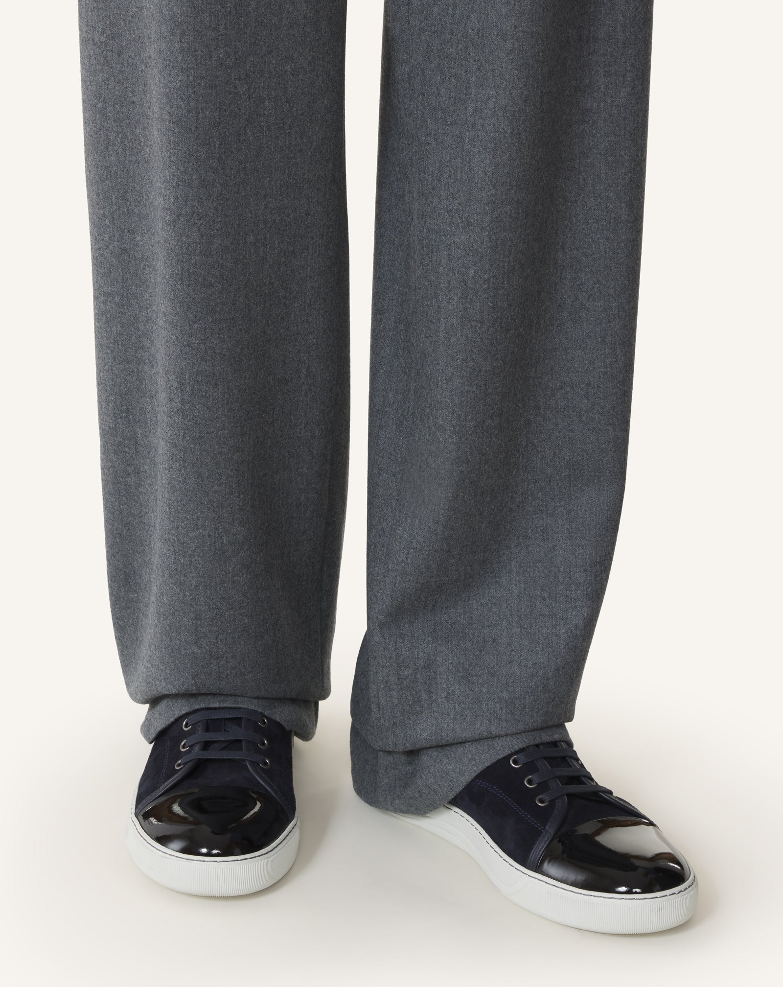 SNEAKERS DBB1 EN SUEDE ET CUIR VERNIS BLEU