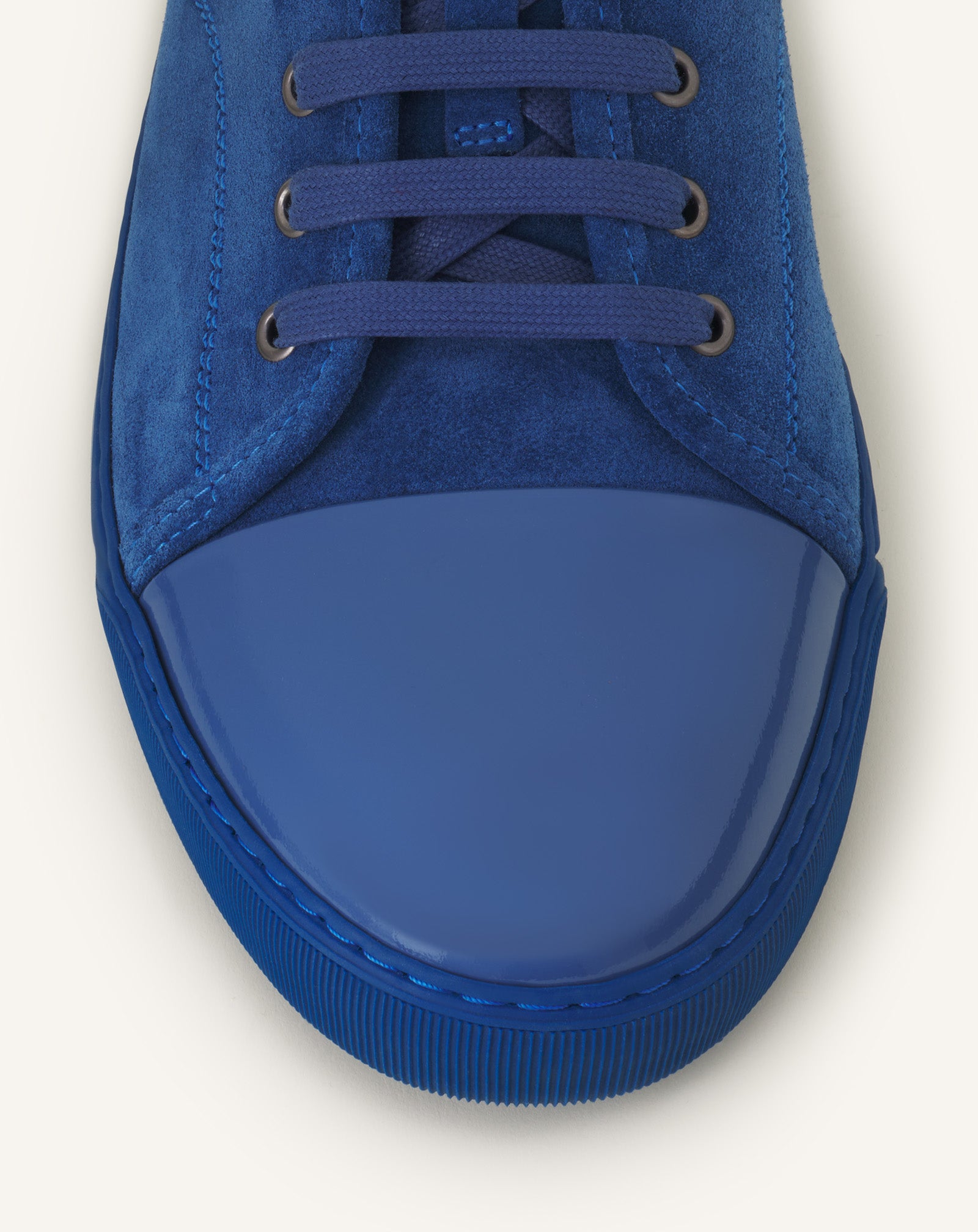 SNEAKERS DBB1 EN SUEDE ET CUIR VERNIS BLEU