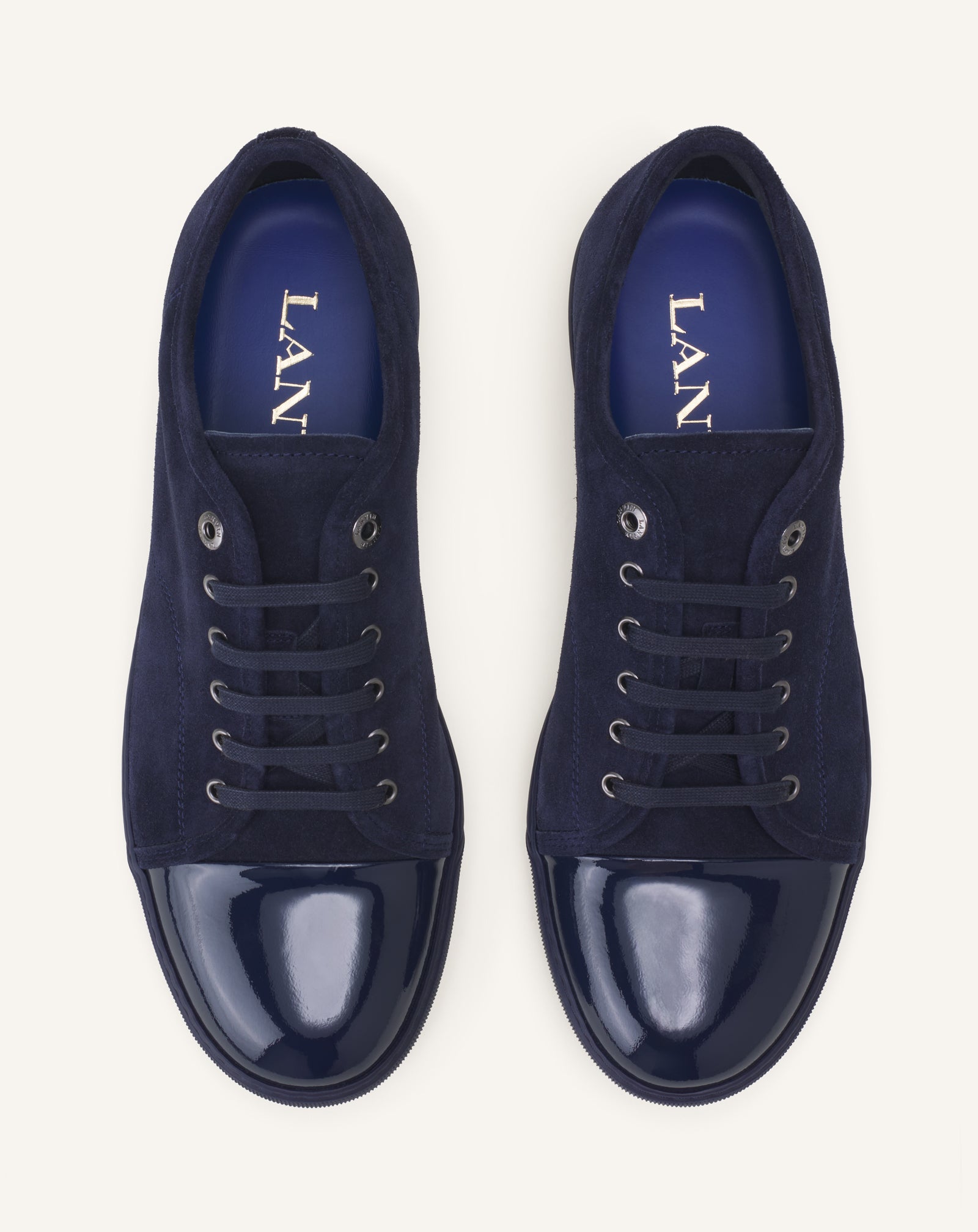 SNEAKERS DBB1 EN SUEDE ET CUIR VERNIS