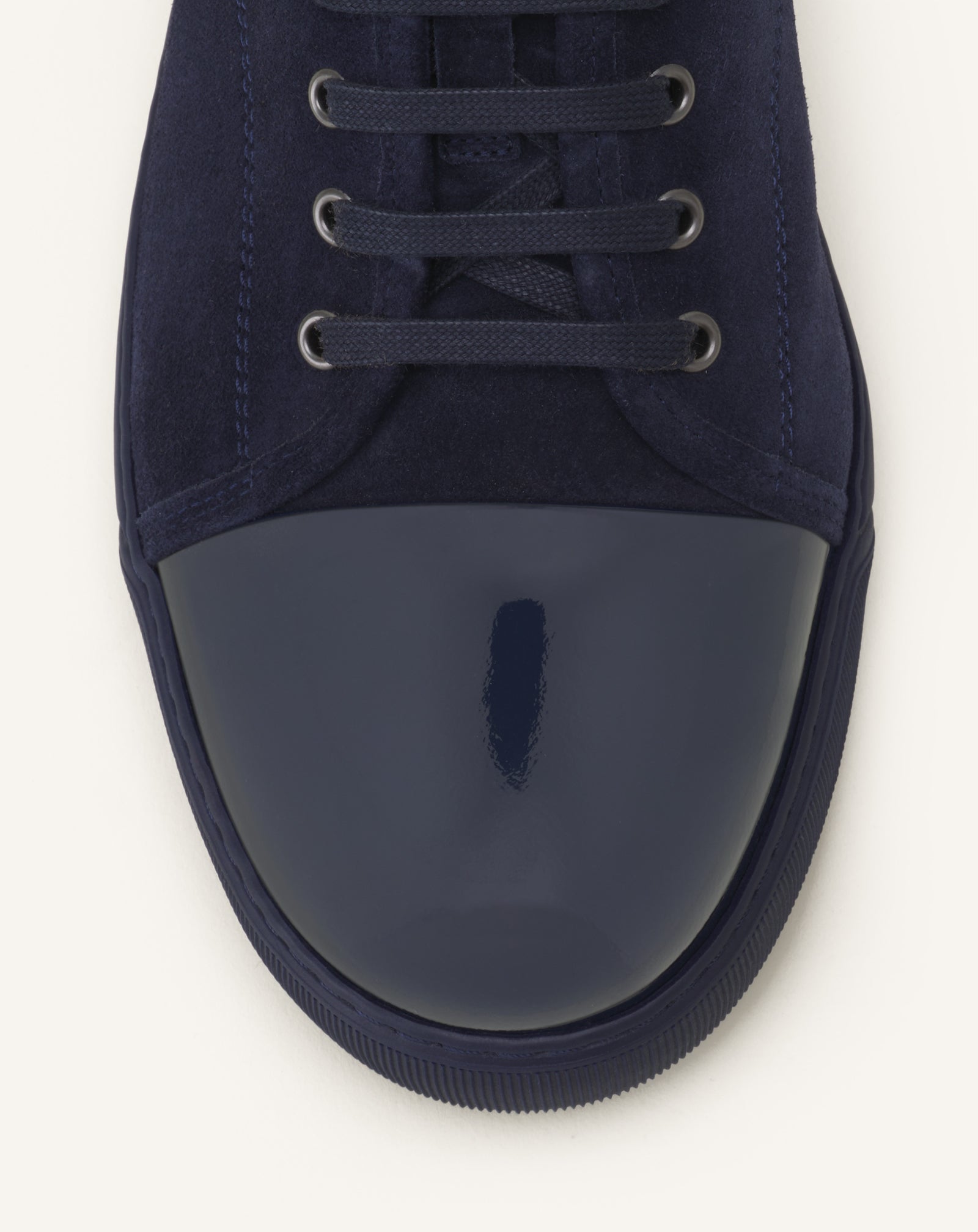 BLUE DBB1 PATENT LEATHER AND SUEDE SNEAKERS