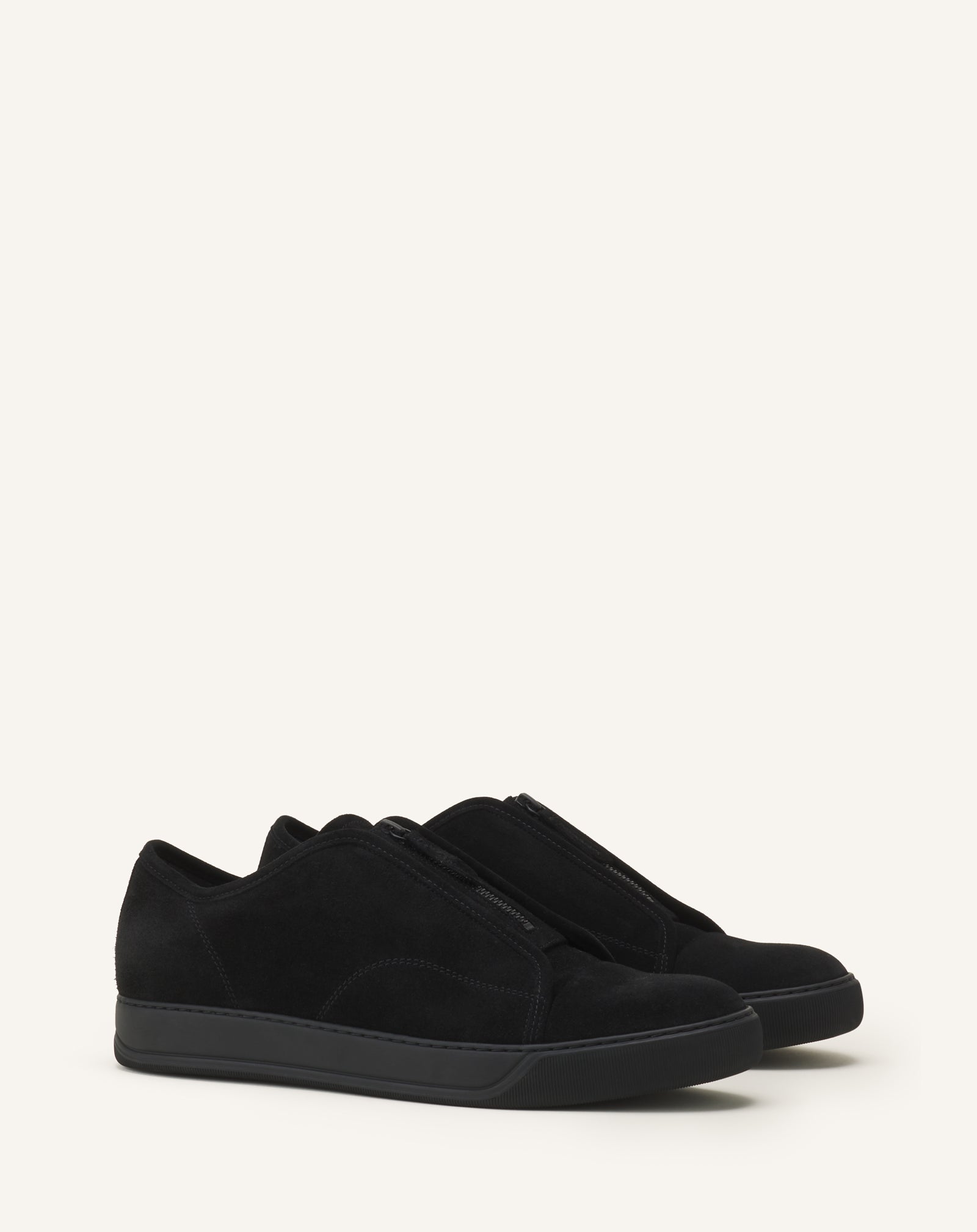 Black Dbb1 Zip Sneakers In Suede | Lanvin