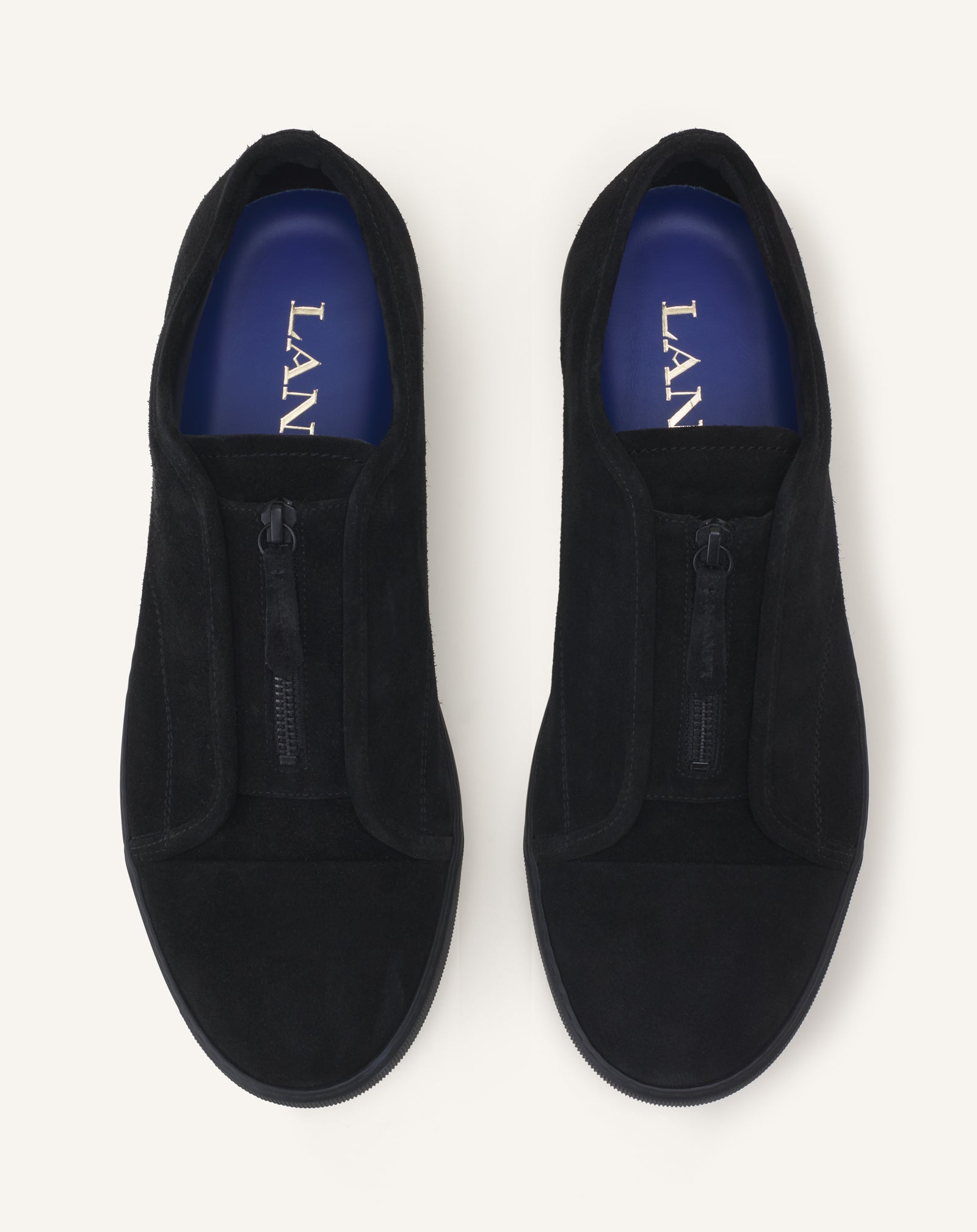 BLACK DBB1 SUEDE ZIP SNEAKERS