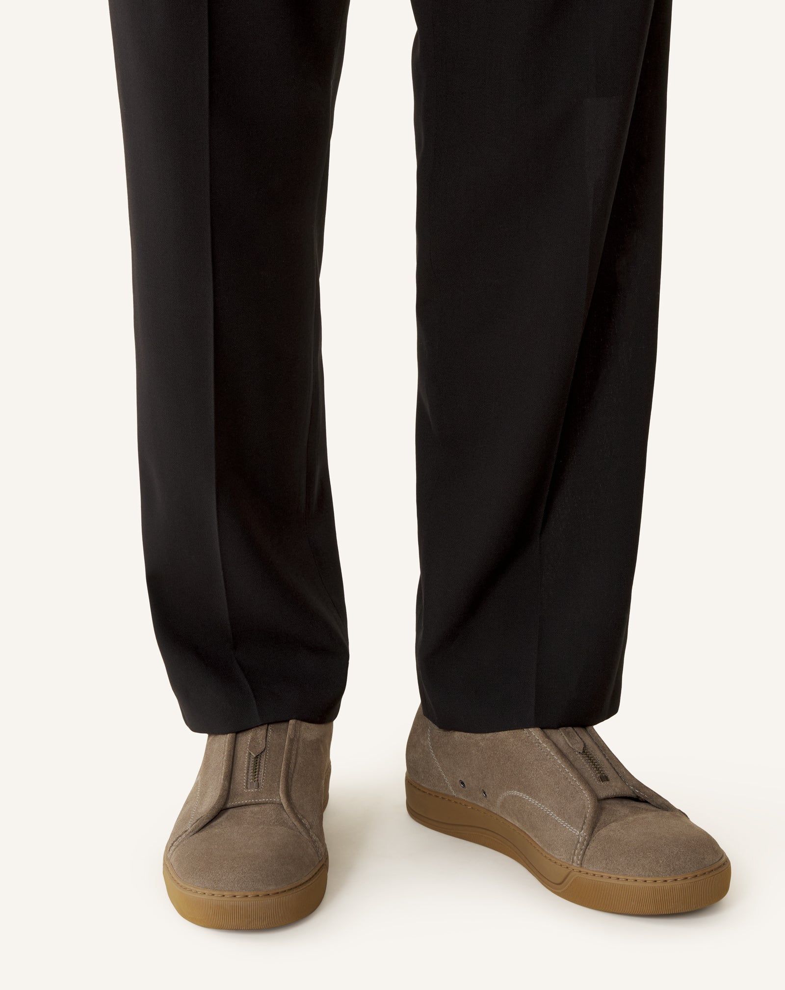 Green Dbb1 Zip Sneakers In Suede | Lanvin