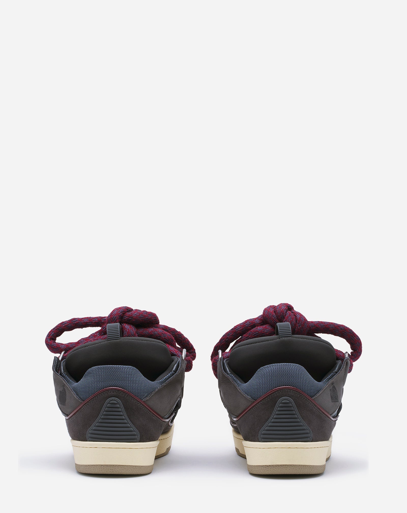 CURB SNEAKERS IN LEATHER WITH SNAKE LACES