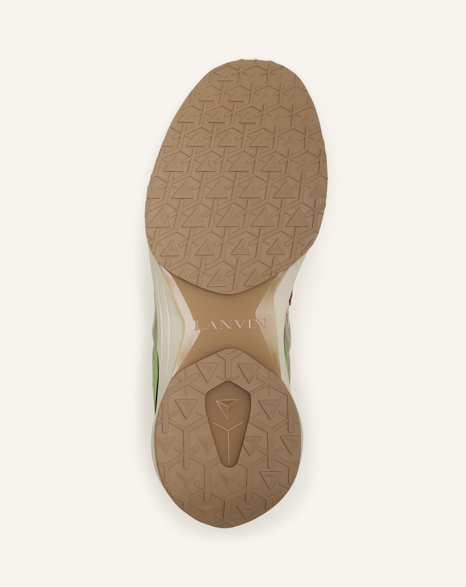 SNEAKERS JLA EN MESH ET CUIR MÉTALLISÉ ROUGE