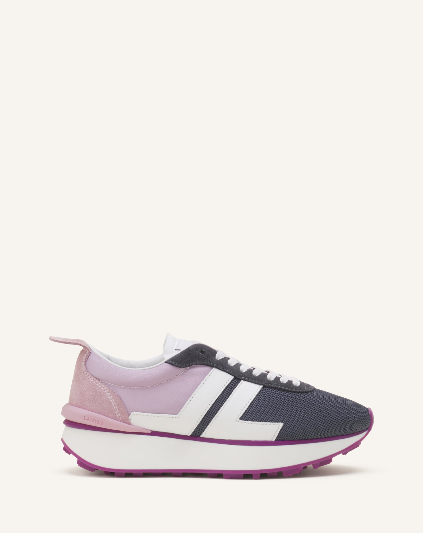 WHITE BUMPR SNEAKERS IN NYLON AND MESH