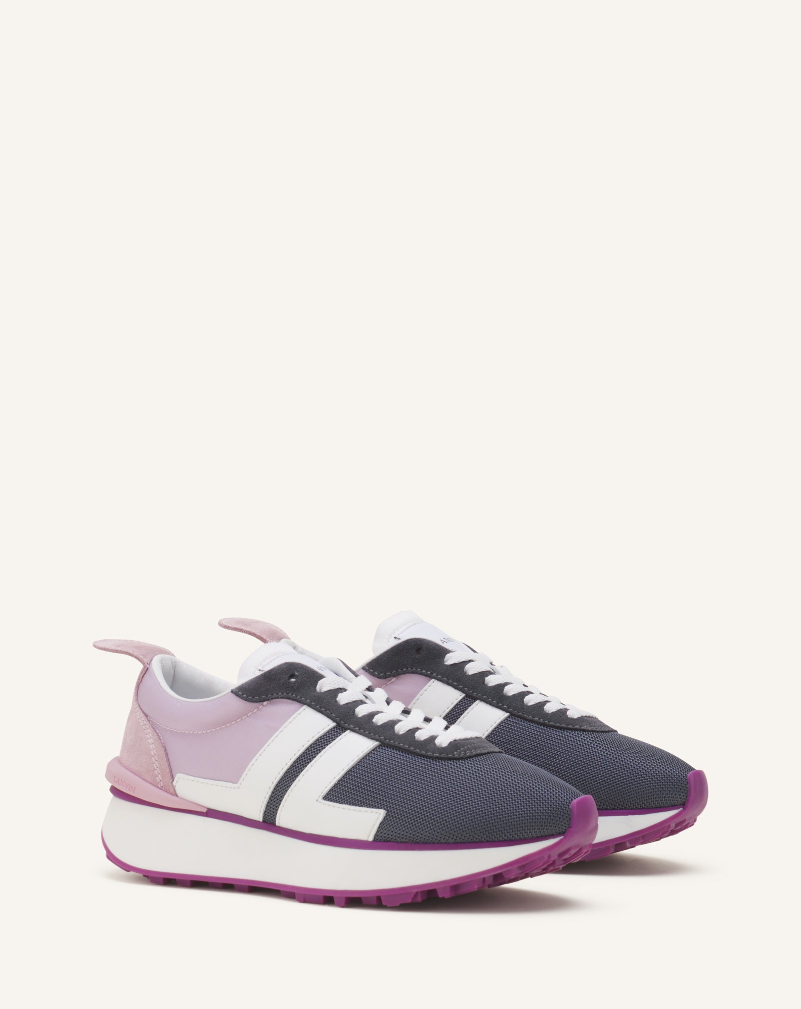 WHITE BUMPR SNEAKERS IN NYLON AND MESH