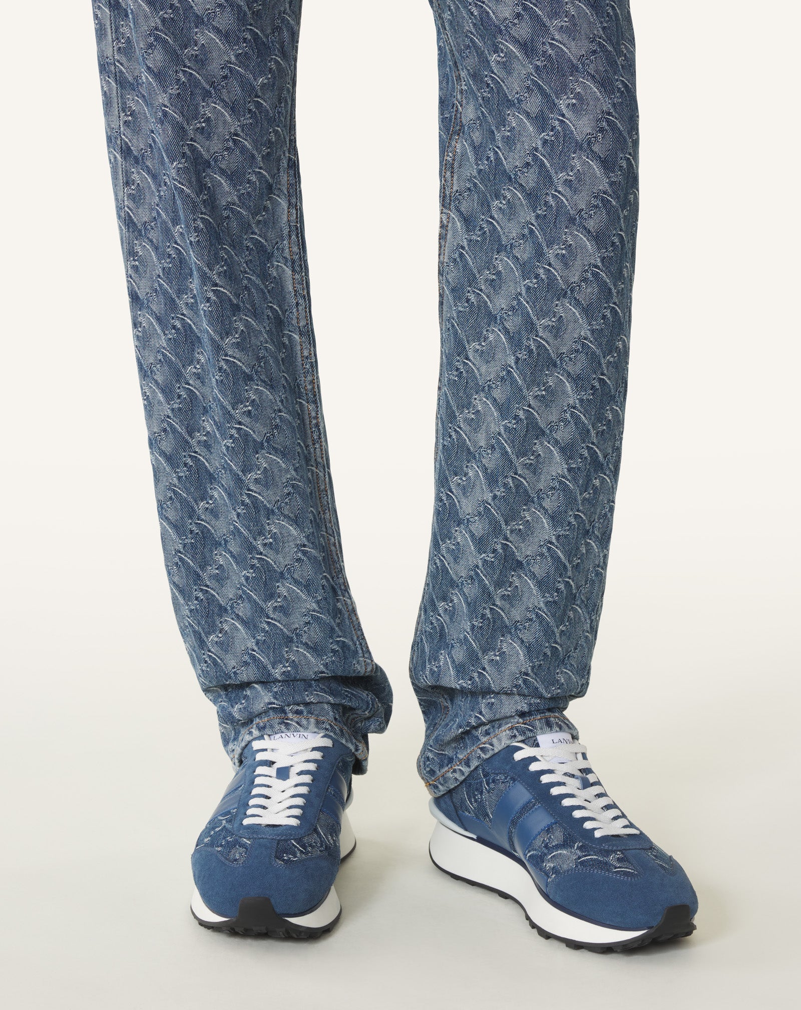 BLUE LUNAR YEAR BUMPR SNEAKERS IN DENIM