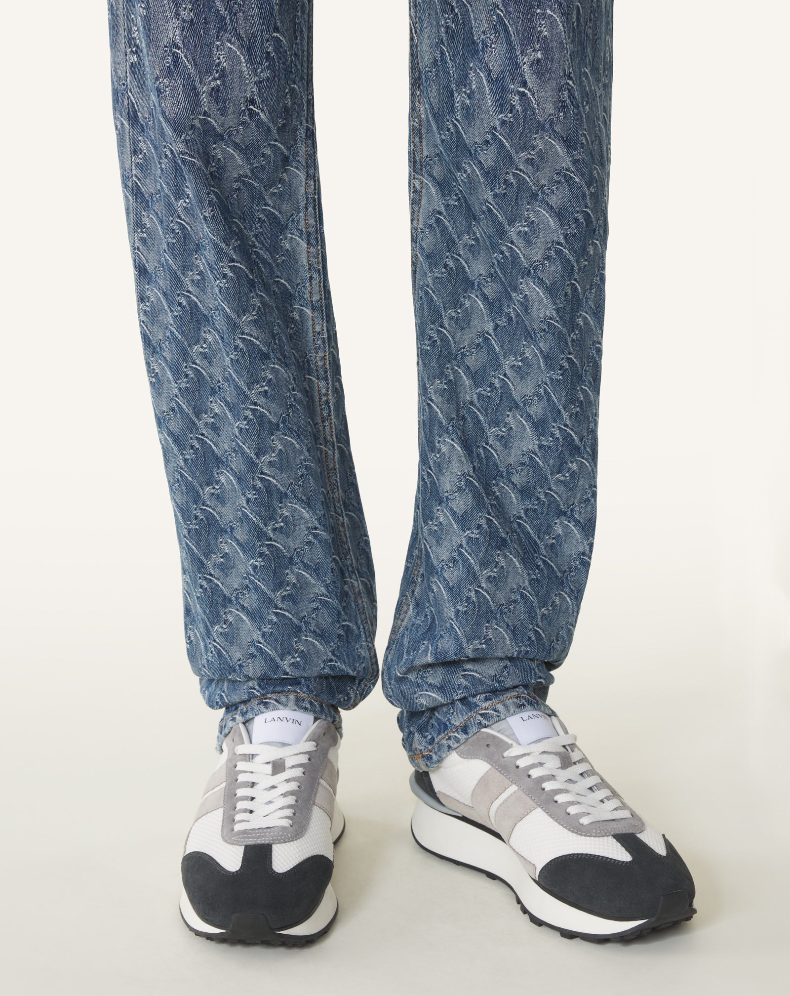 BLACK BUMPR SNEAKERS IN MESH AND BRUSHED SUEDE