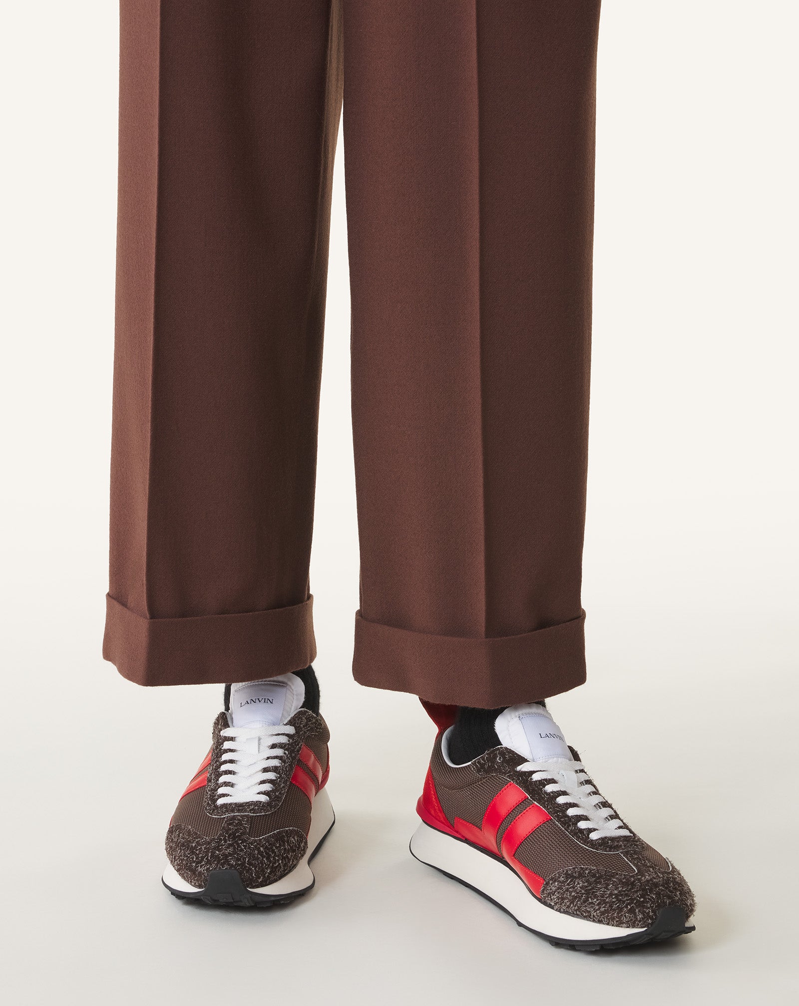 SNEAKERS BUMPR EN MESH MARRON