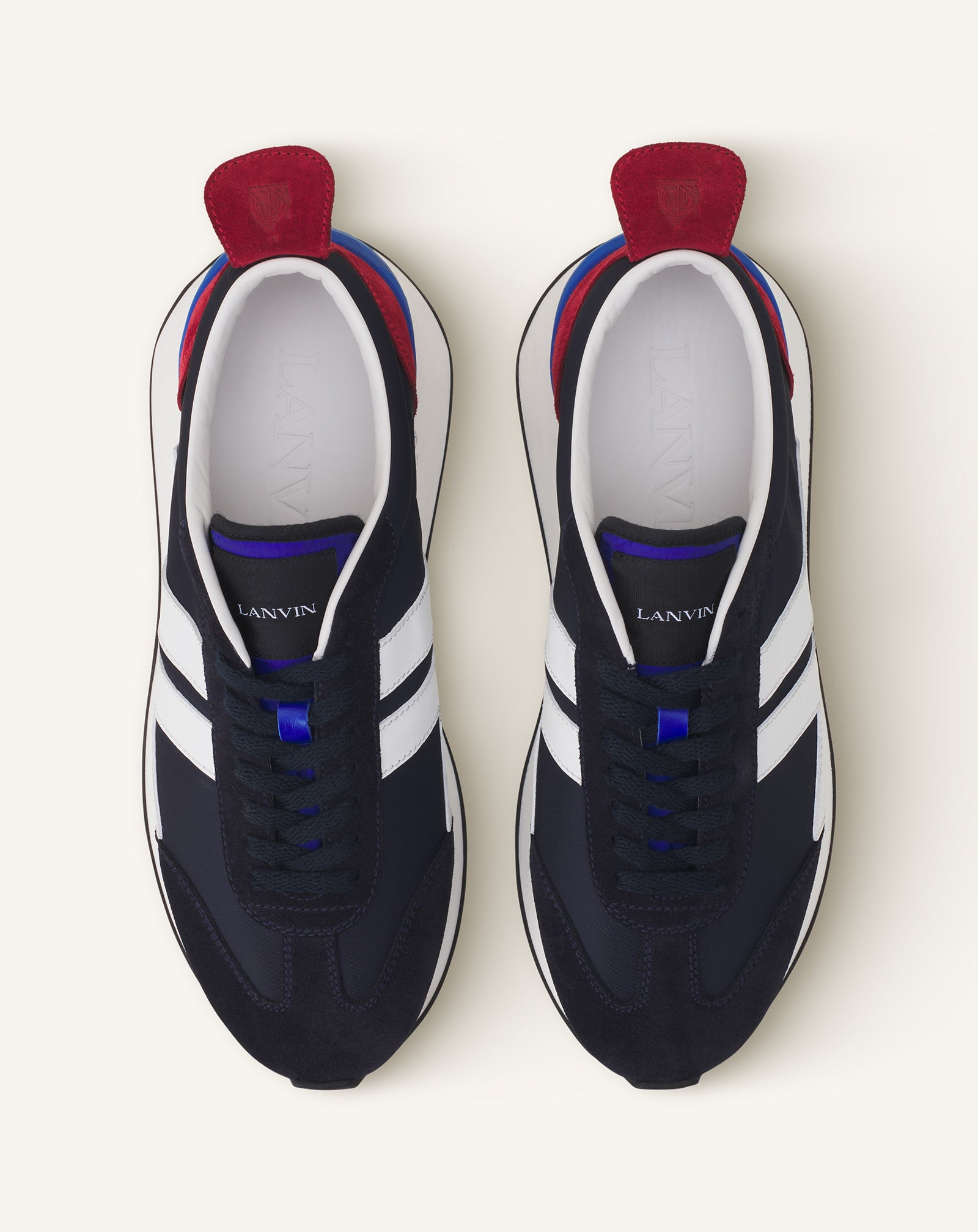 WHITE BUMPR NYLON SNEAKERS