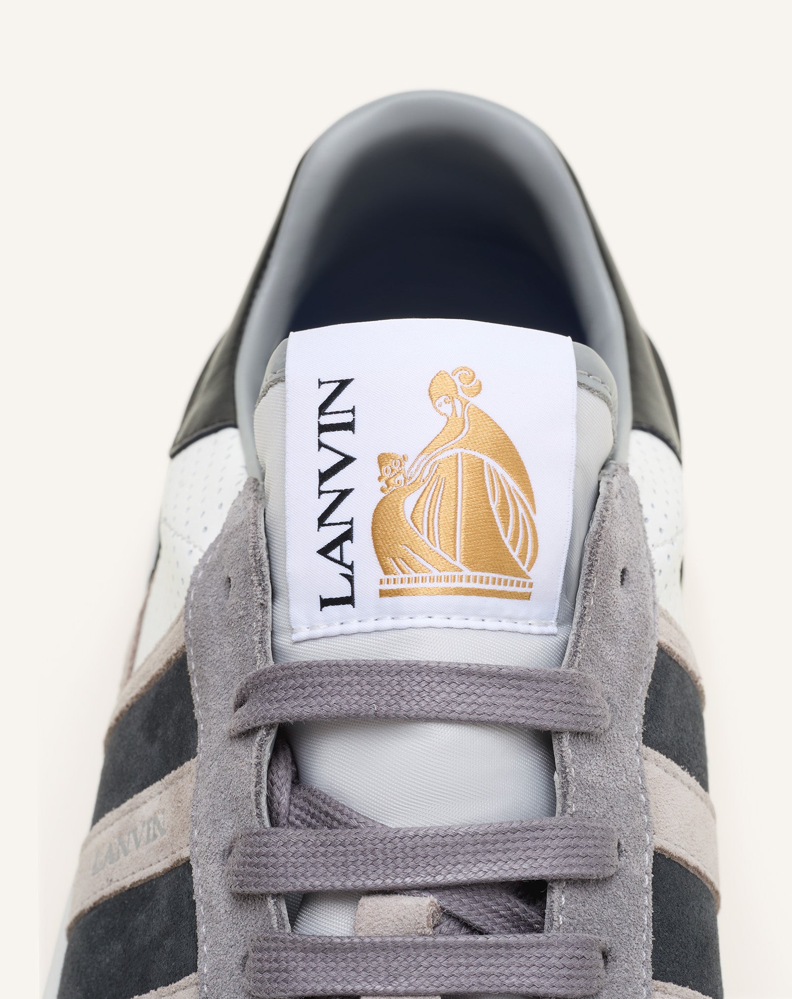 SNEAKERS CLAY EN CUIR PERFORÉ ET SUÈDE NOIR