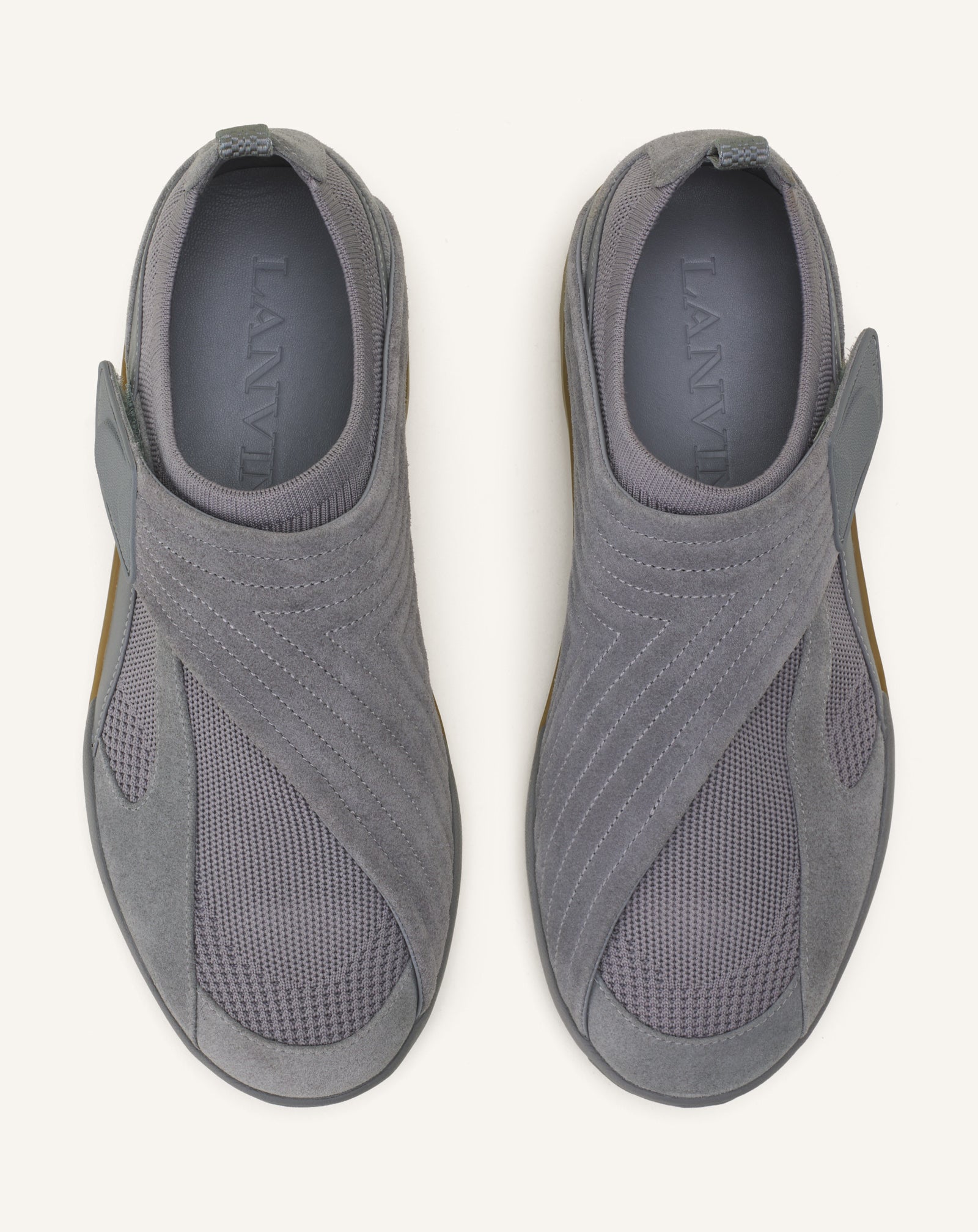 LNV1 KNIT AND SUEDE SNEAKERS