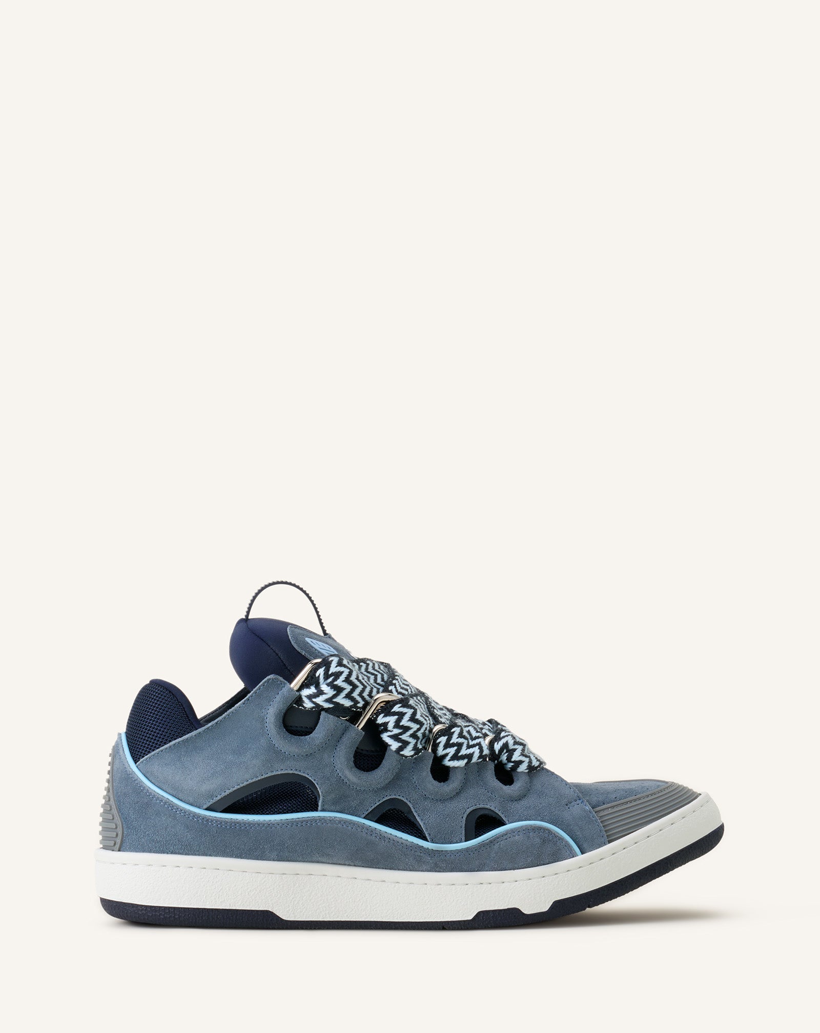 Blue Curb Leather Sneakers | Lanvin