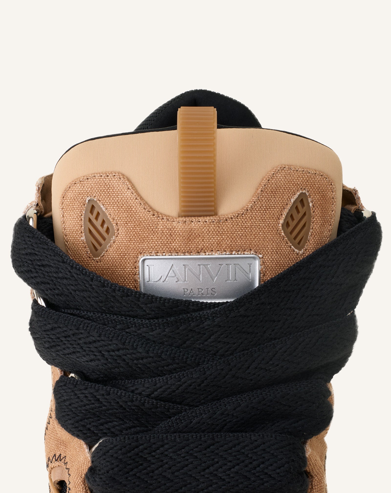 BROWN CURB CANVAS SNEAKERS