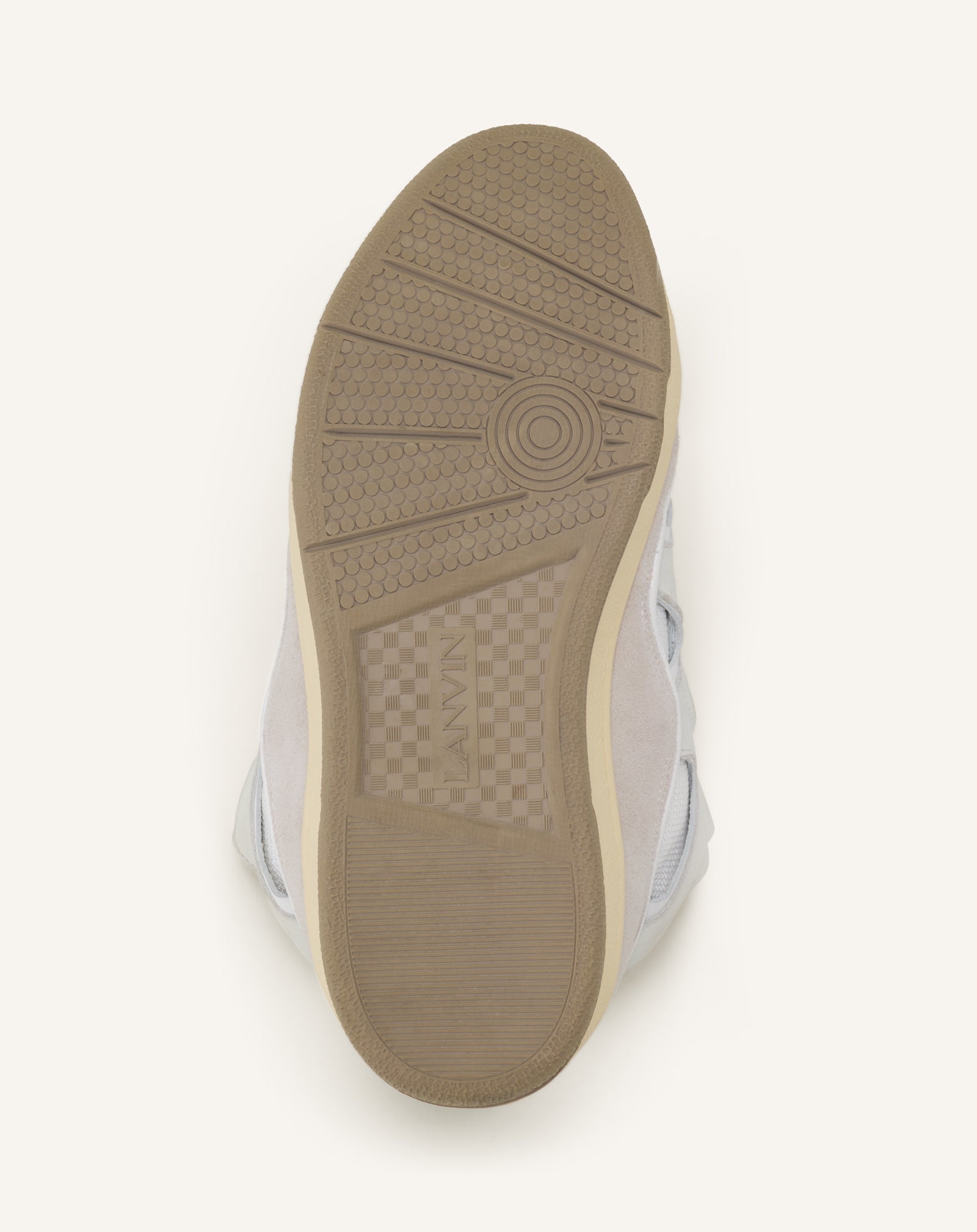 White Leather Curb Sneakers | Lanvin