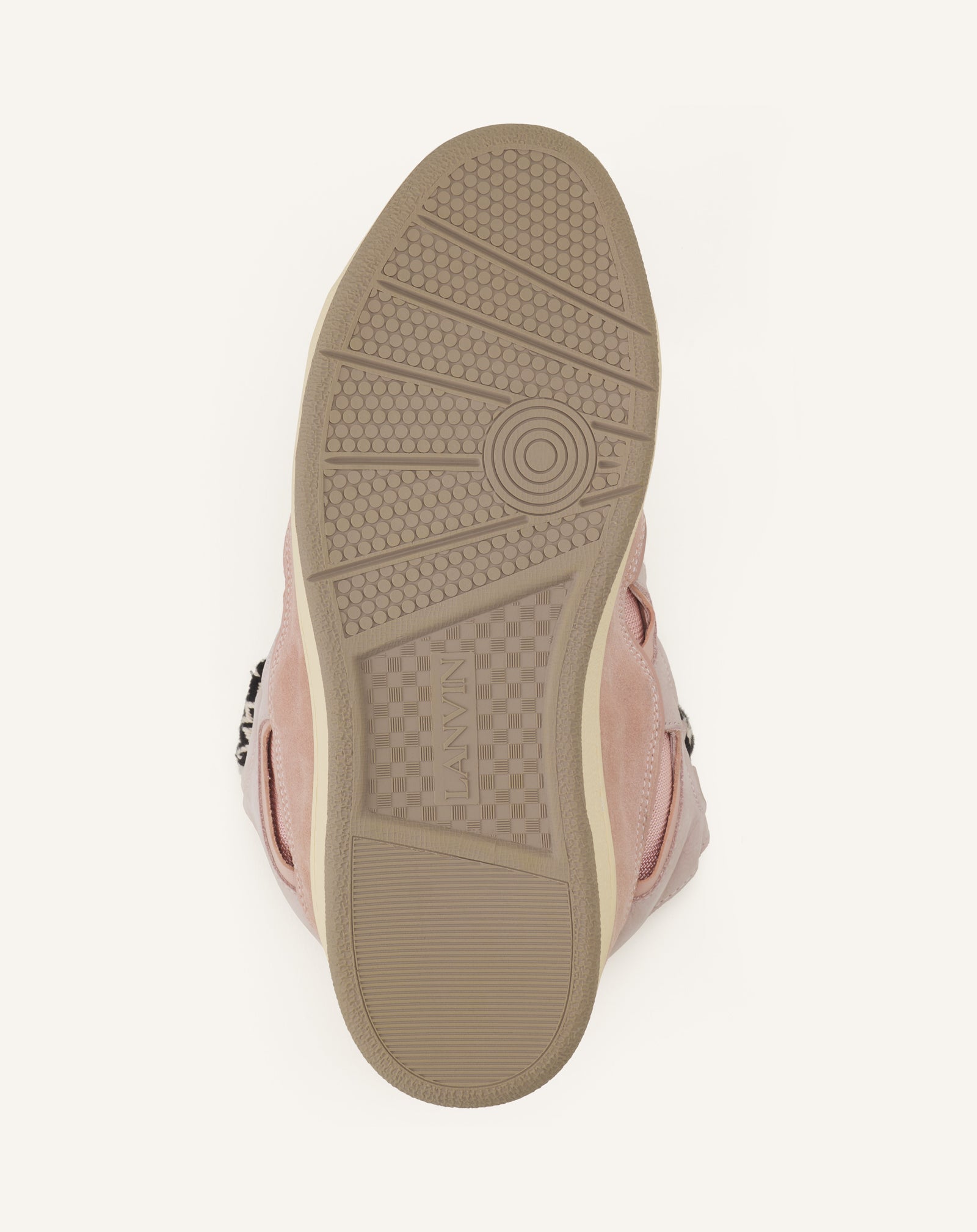 Pink Leather Curb Sneakers | Lanvin