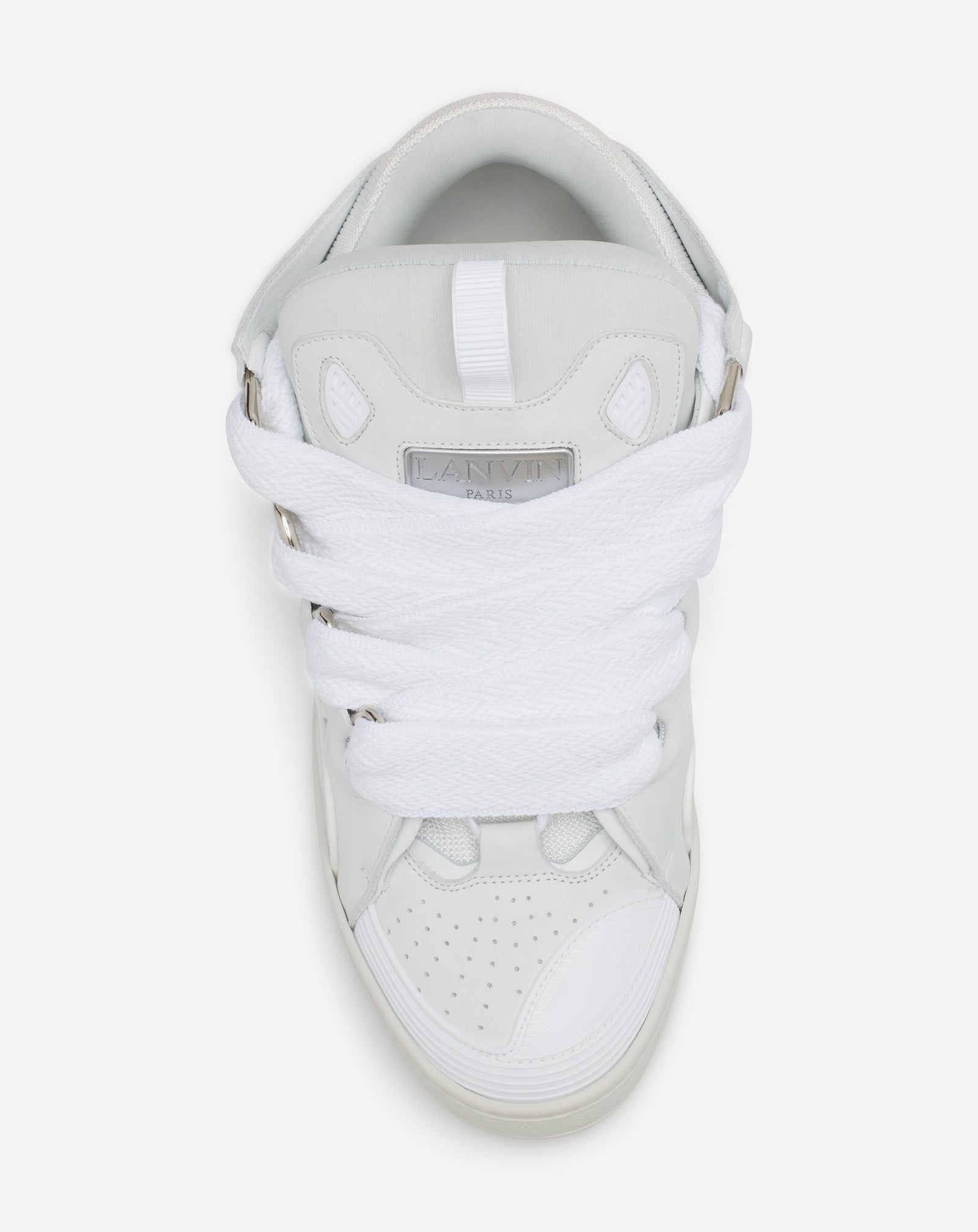 WHITE CURB SNEAKERS IN LEATHER