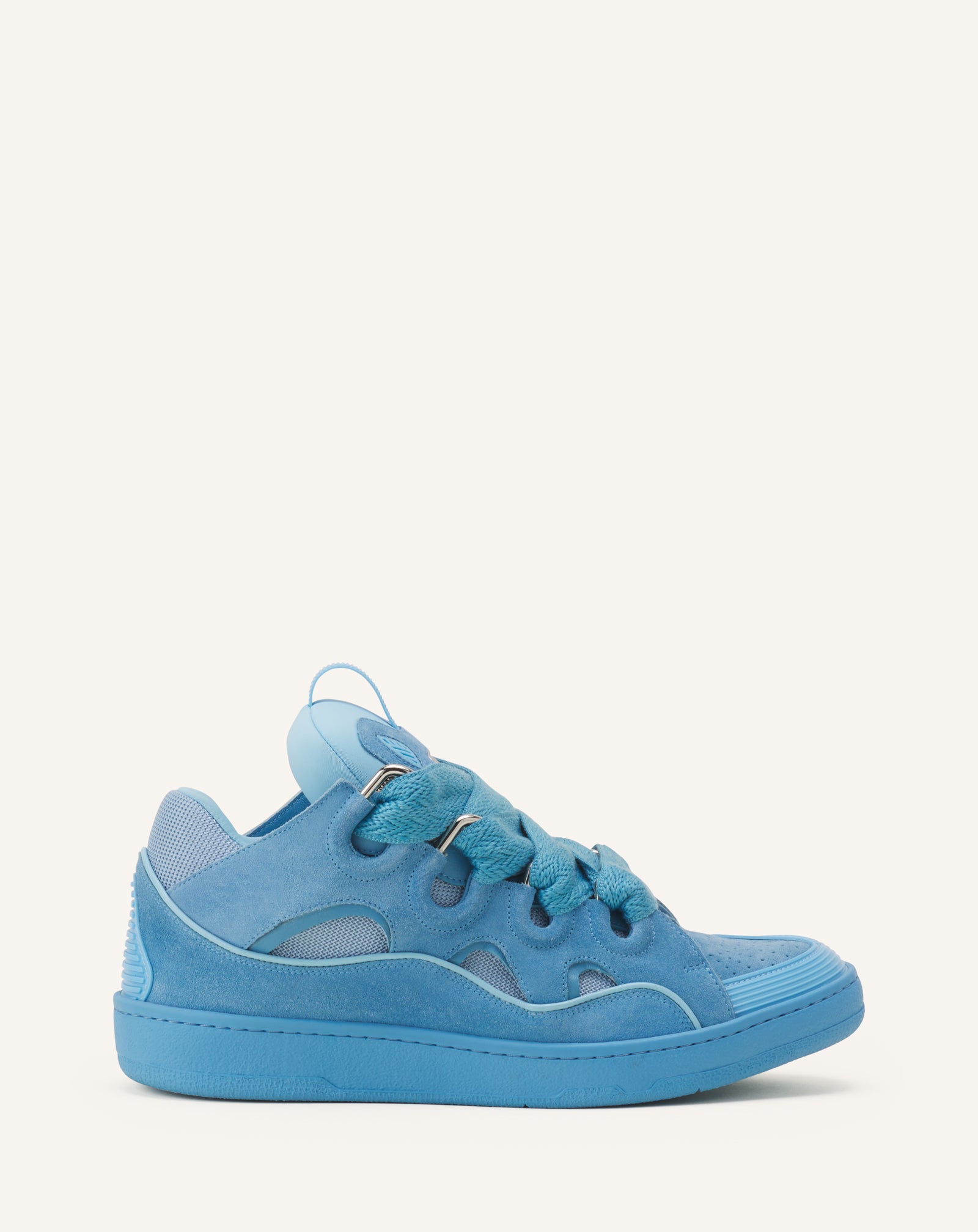 BLUE CURB MONOCHROME SUEDE SNEAKERS
