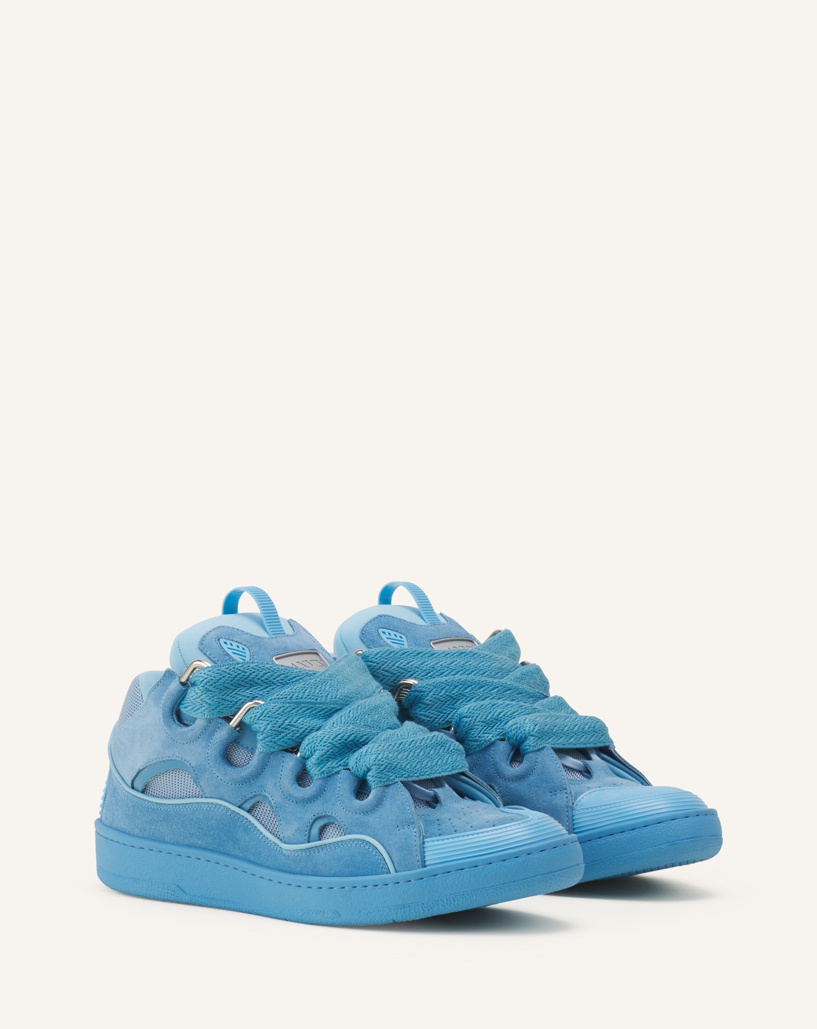 BLUE CURB MONOCHROME SUEDE SNEAKERS