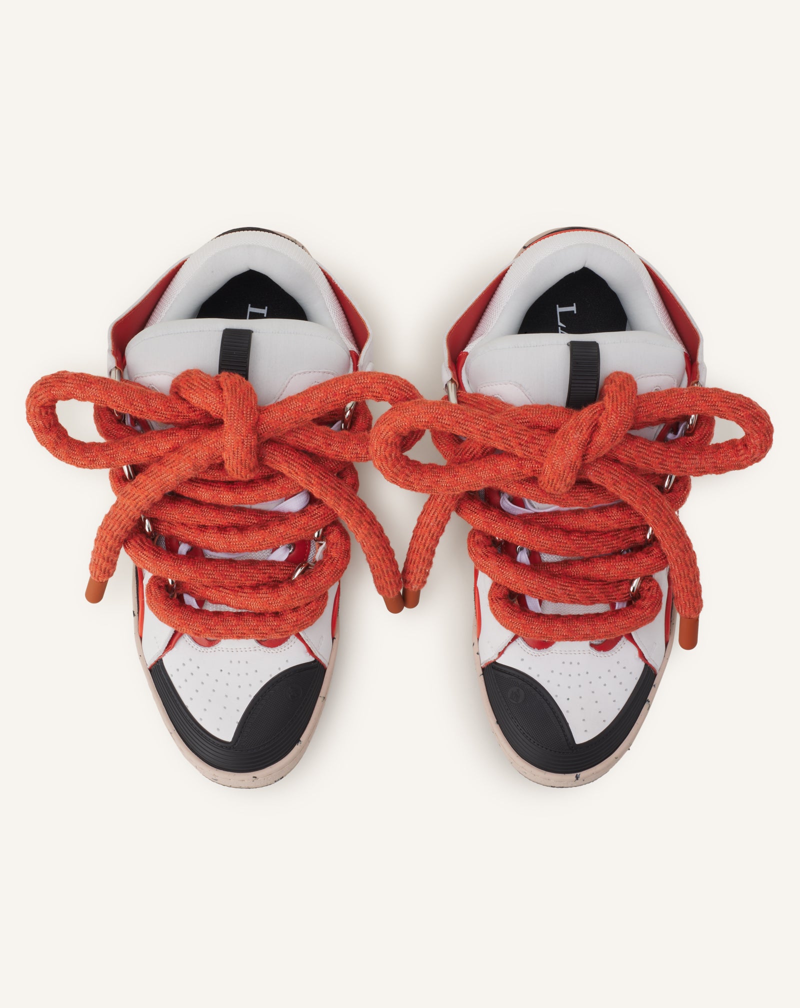 BLACK CURB SNAKE SNEAKERS IN LEATHER