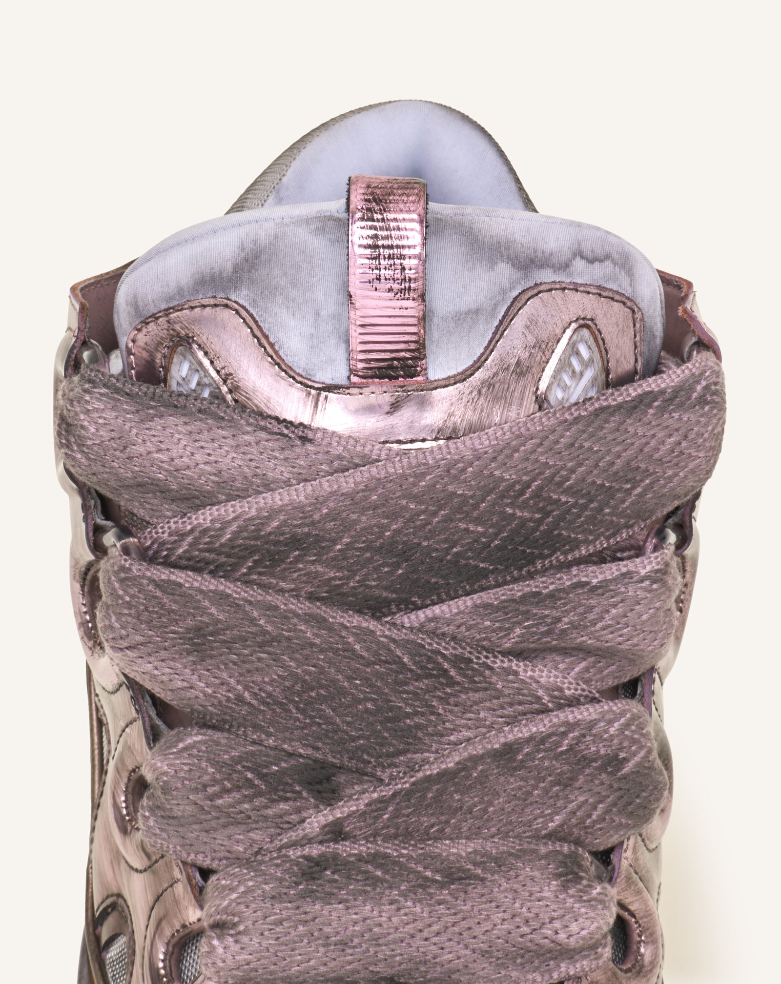 SNEAKERS CURB EN TISSU TECHNIQUE METALLISE
