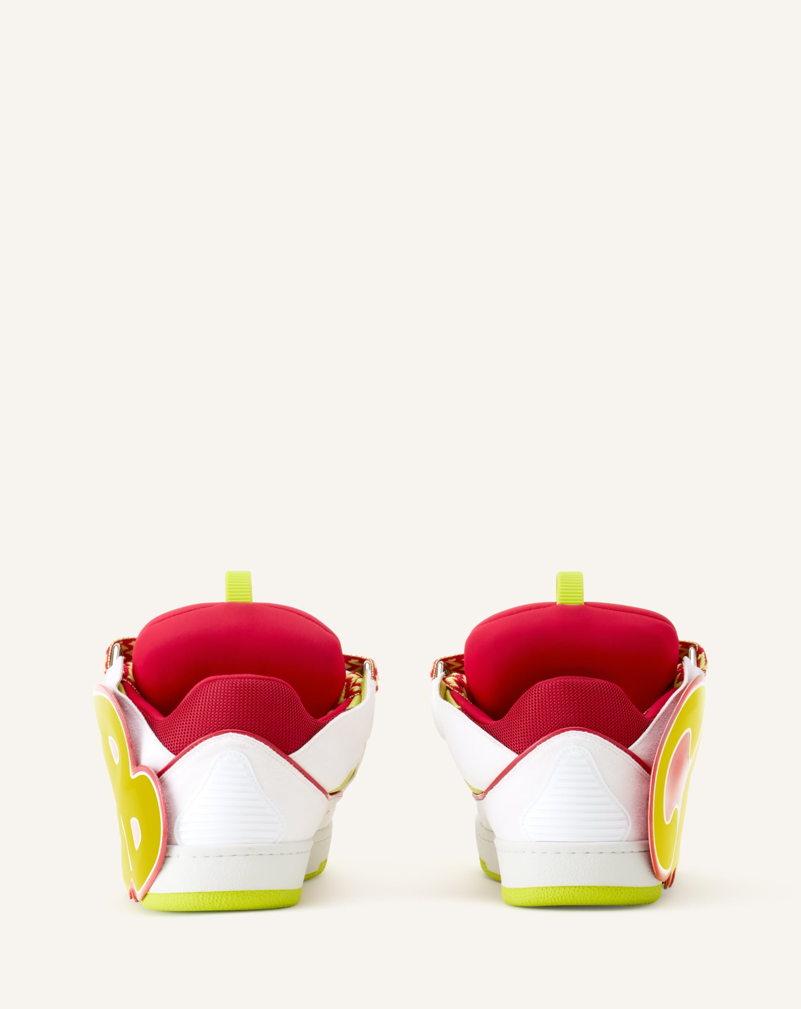 RED CURB PATCH  SNEAKERS IN LEATHER