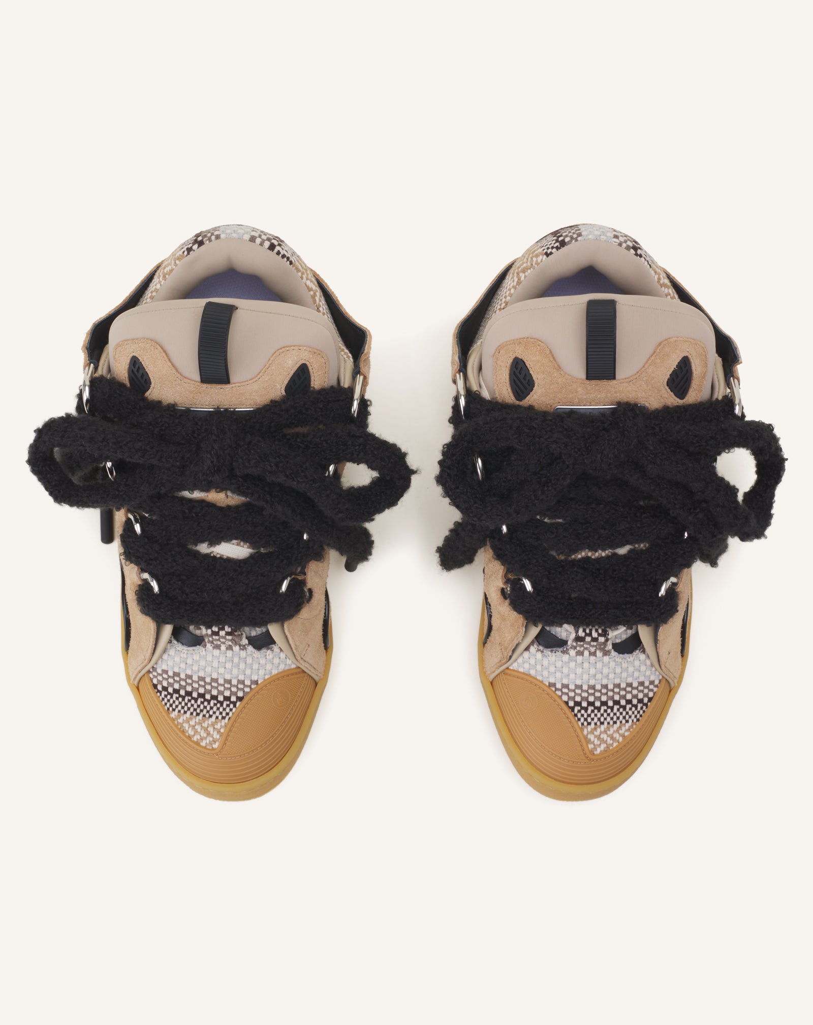 CURB SUEDE SNEAKERS WITH MESH LACES