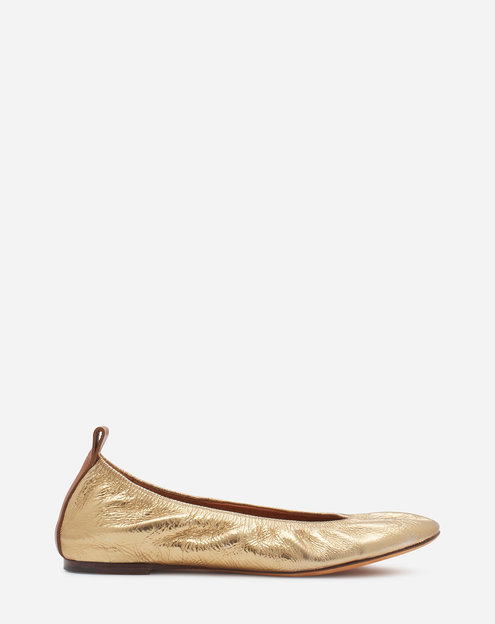 THE BALLERINA FLAT IN METALLIC LEATHER FW-BAMB02-META-P24M135