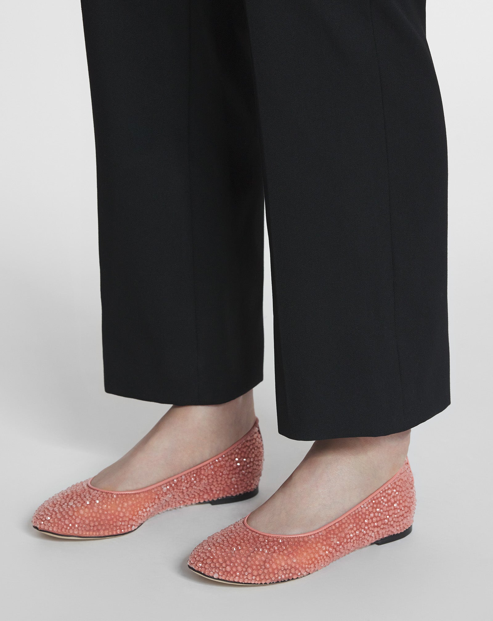 MESH BALLERINA WITH RHINESTONES