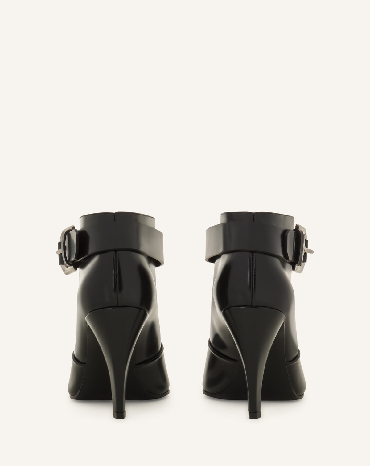 BLACK MYSTIQUE PATENT LEATHER ANKLE BOOT