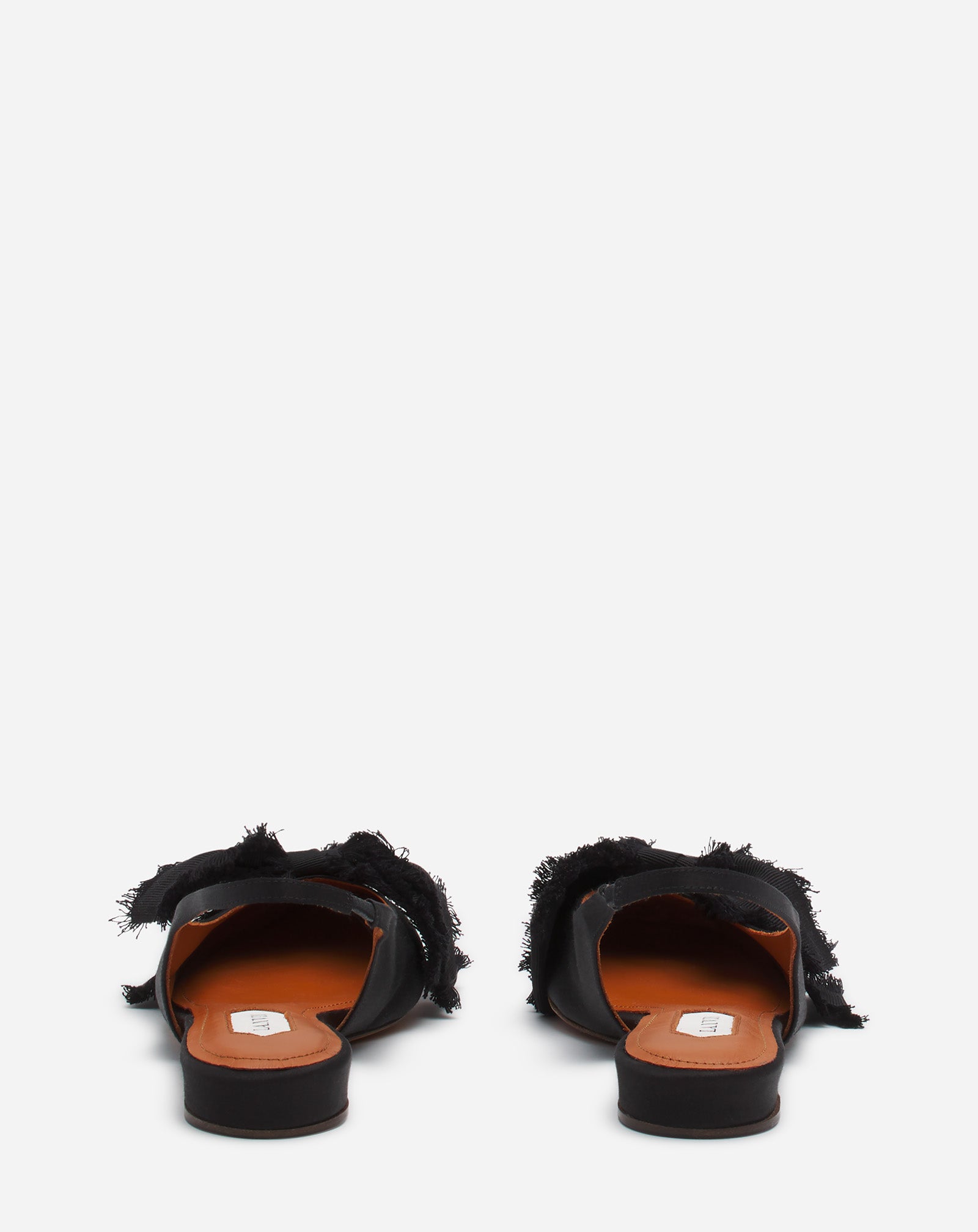 SLINGBACK BALLERINE EN SATIN NOIR