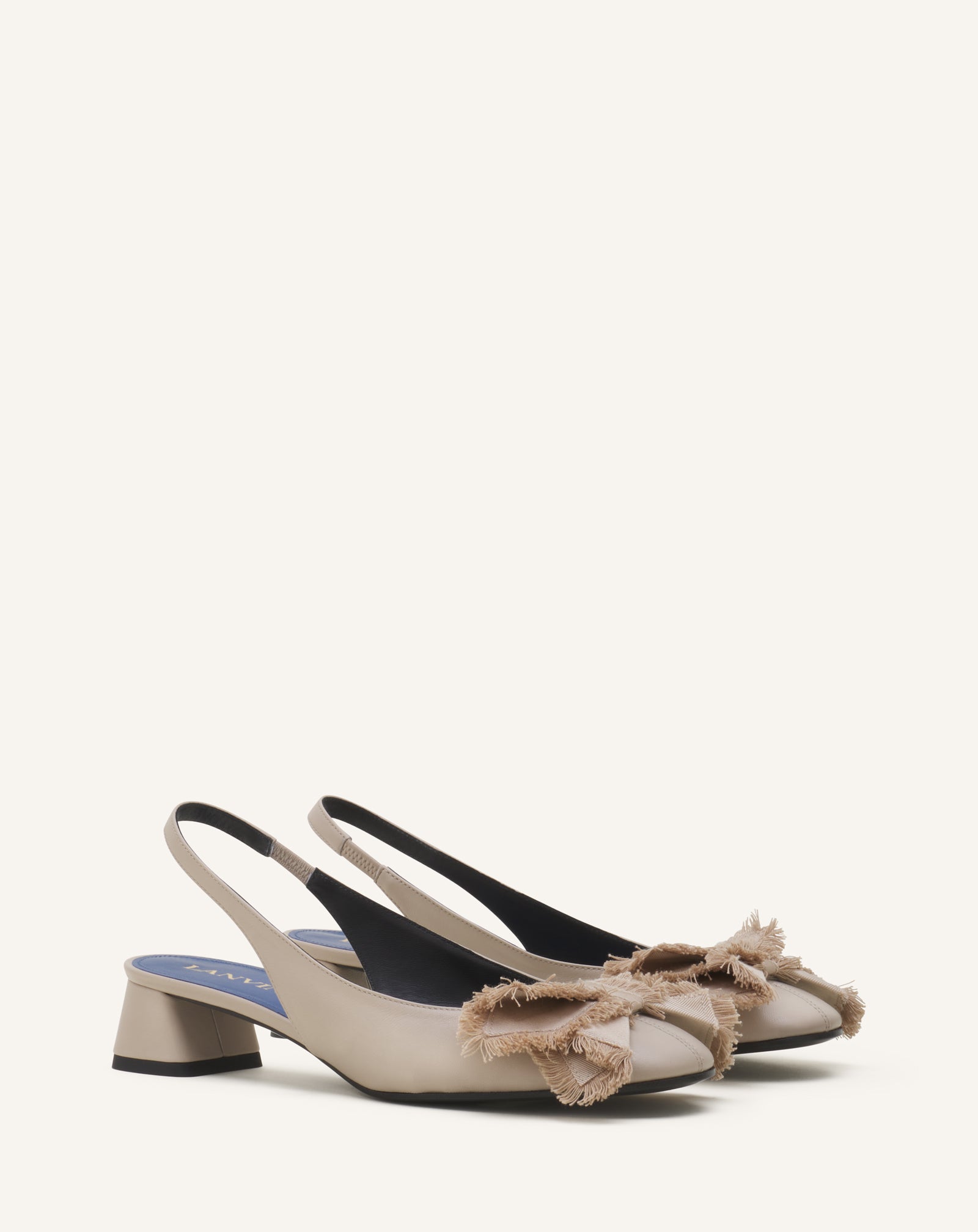 SLINGBACK À TALONS BALLERINE EN CUIR