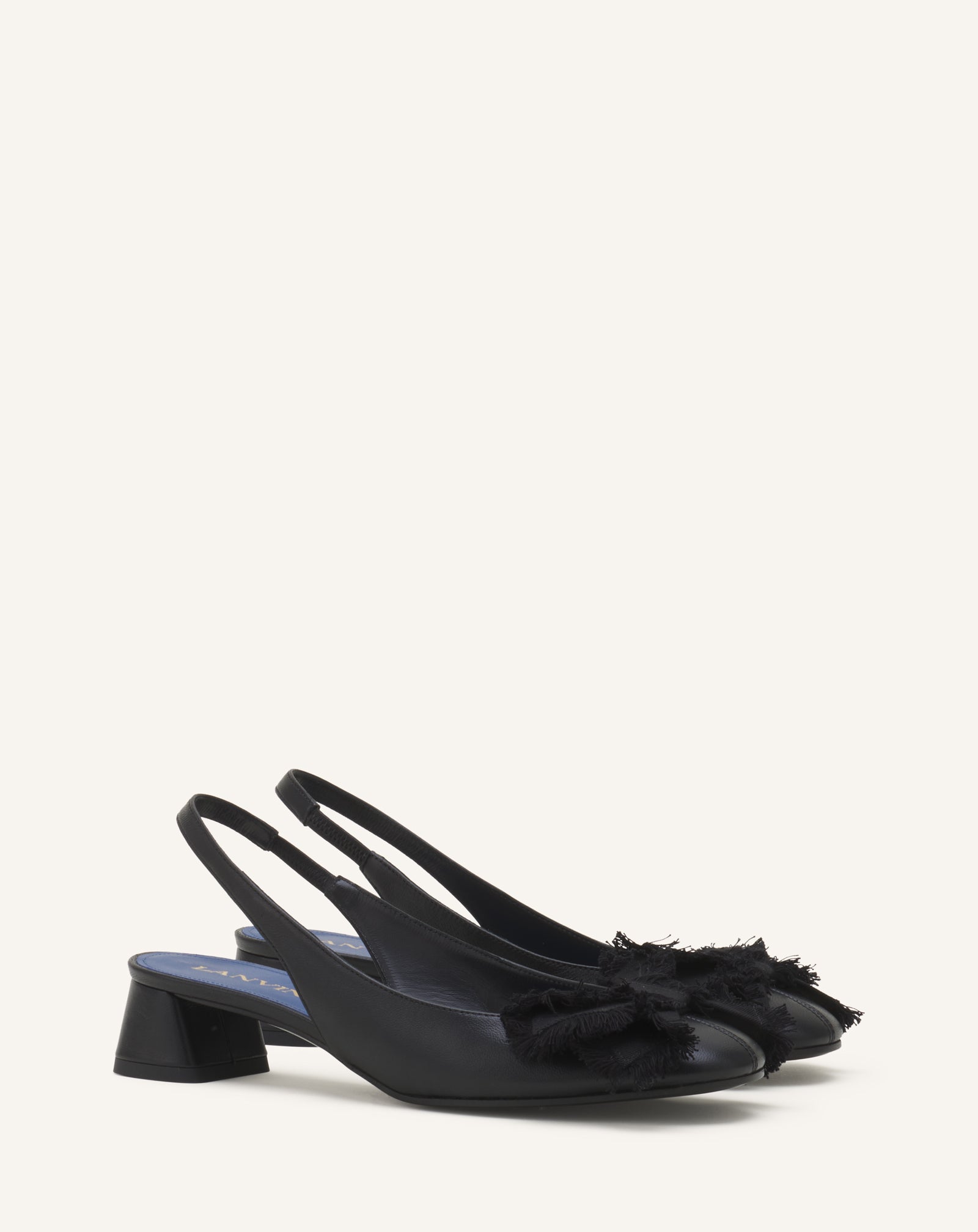 SLINGBACK À TALONS BALLERINE EN CUIR