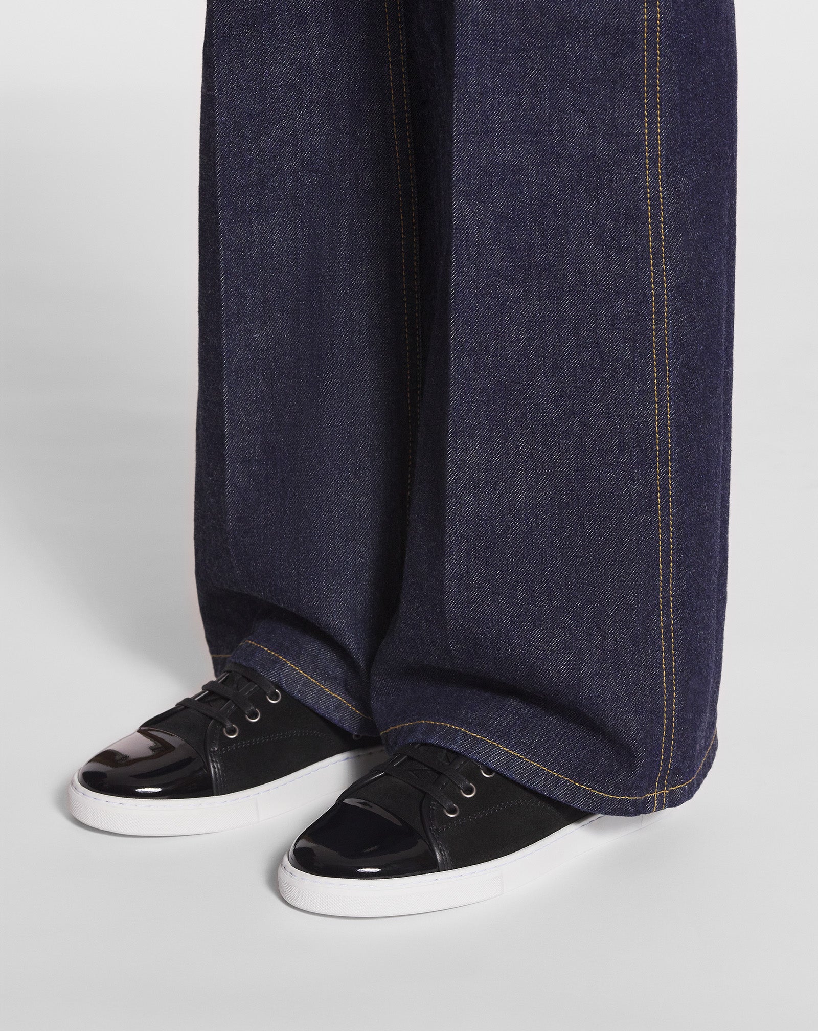 Dbb1 Sneakers In Suede And Patent Leather | Lanvin