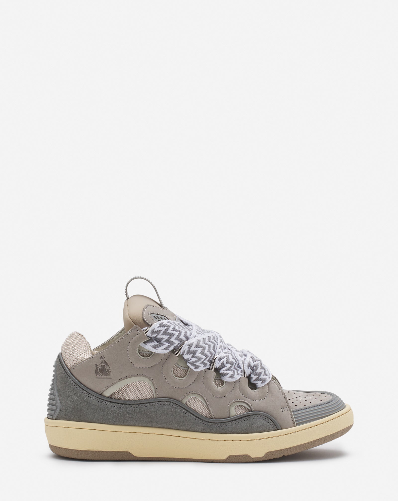LEATHER CURB SNEAKERS