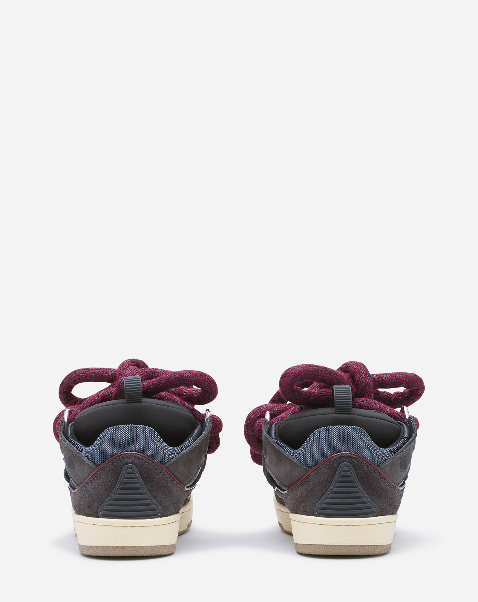 CURB SNEAKERS IN LEATHER WITH SNAKE LACES