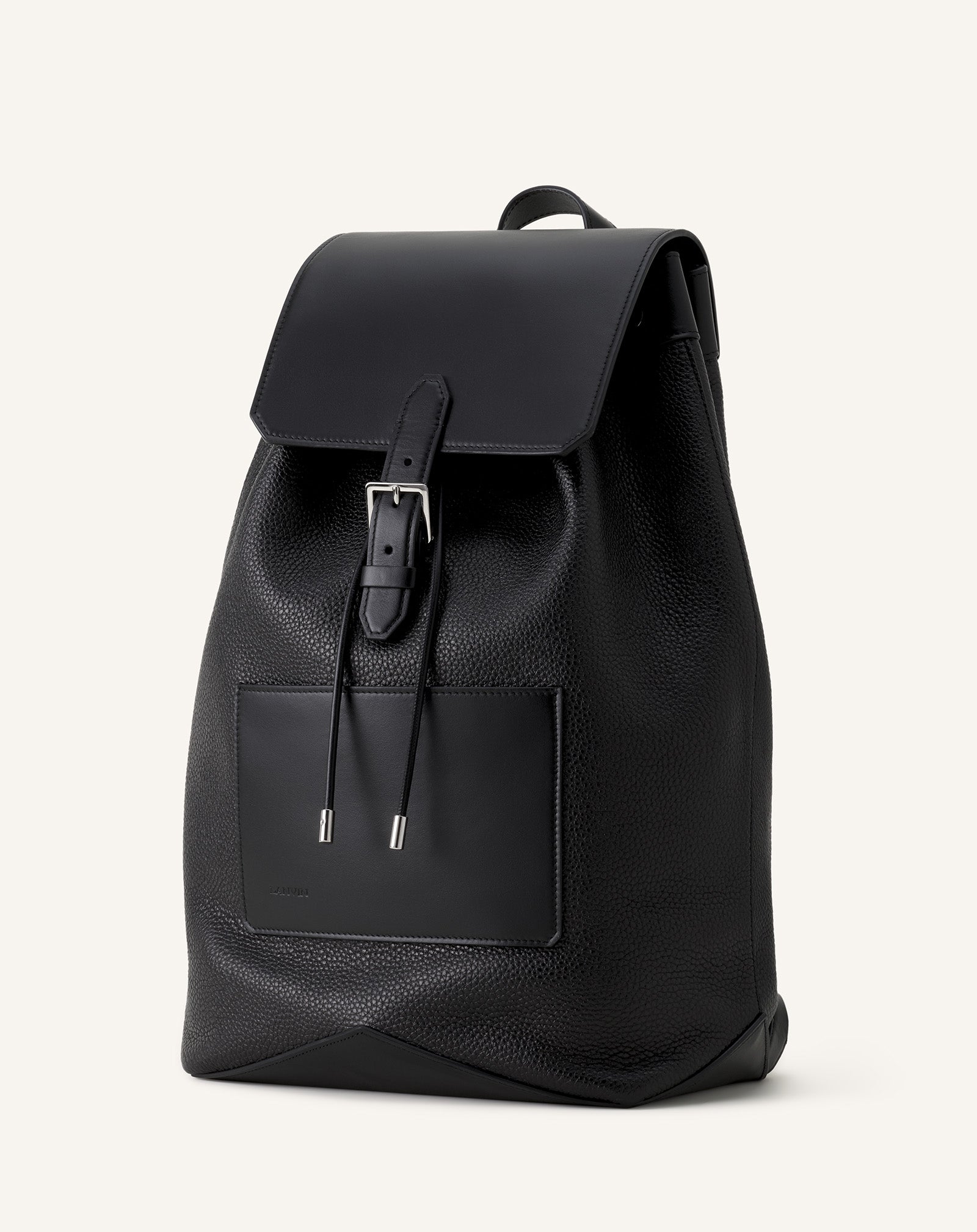 BLACK CATCH BY LANVIN LEATHER BACKPACK