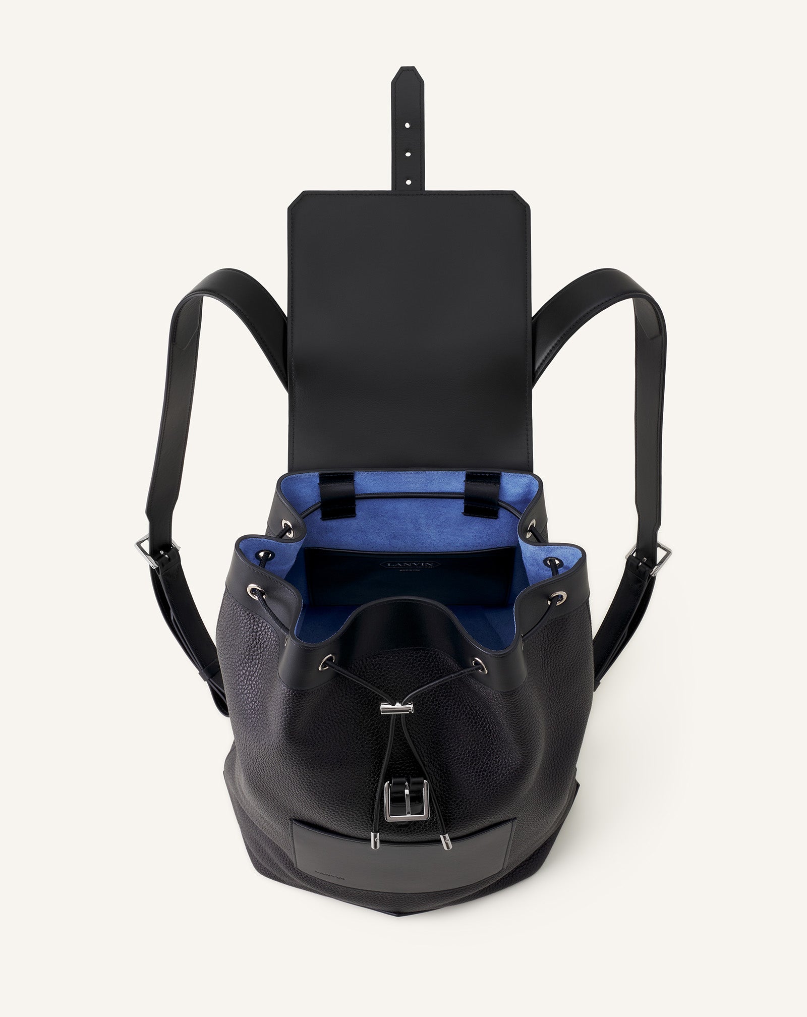 BLACK CATCH BY LANVIN LEATHER BACKPACK